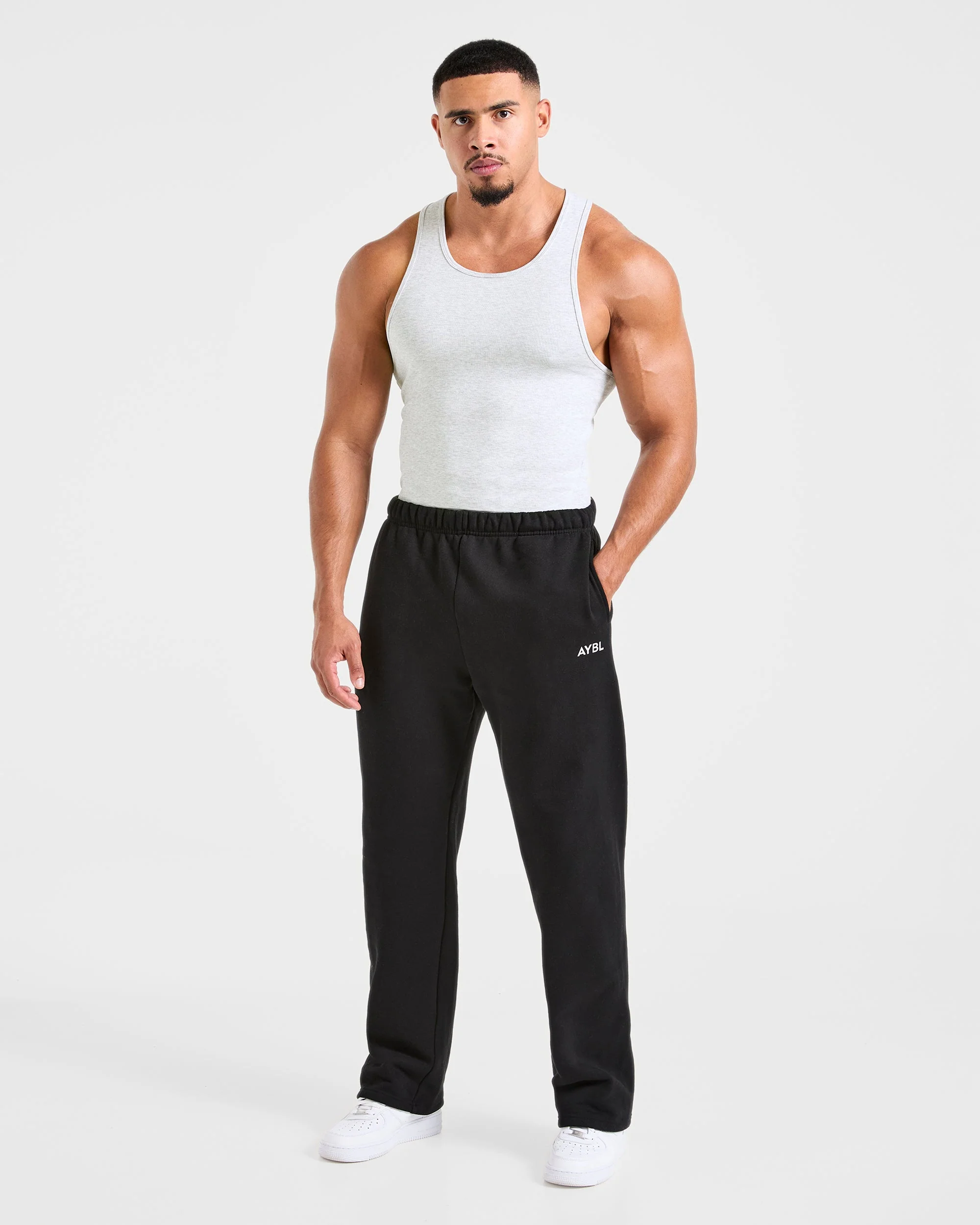 Muscle Ribbed Tank - Light Grey Marl - Image 3