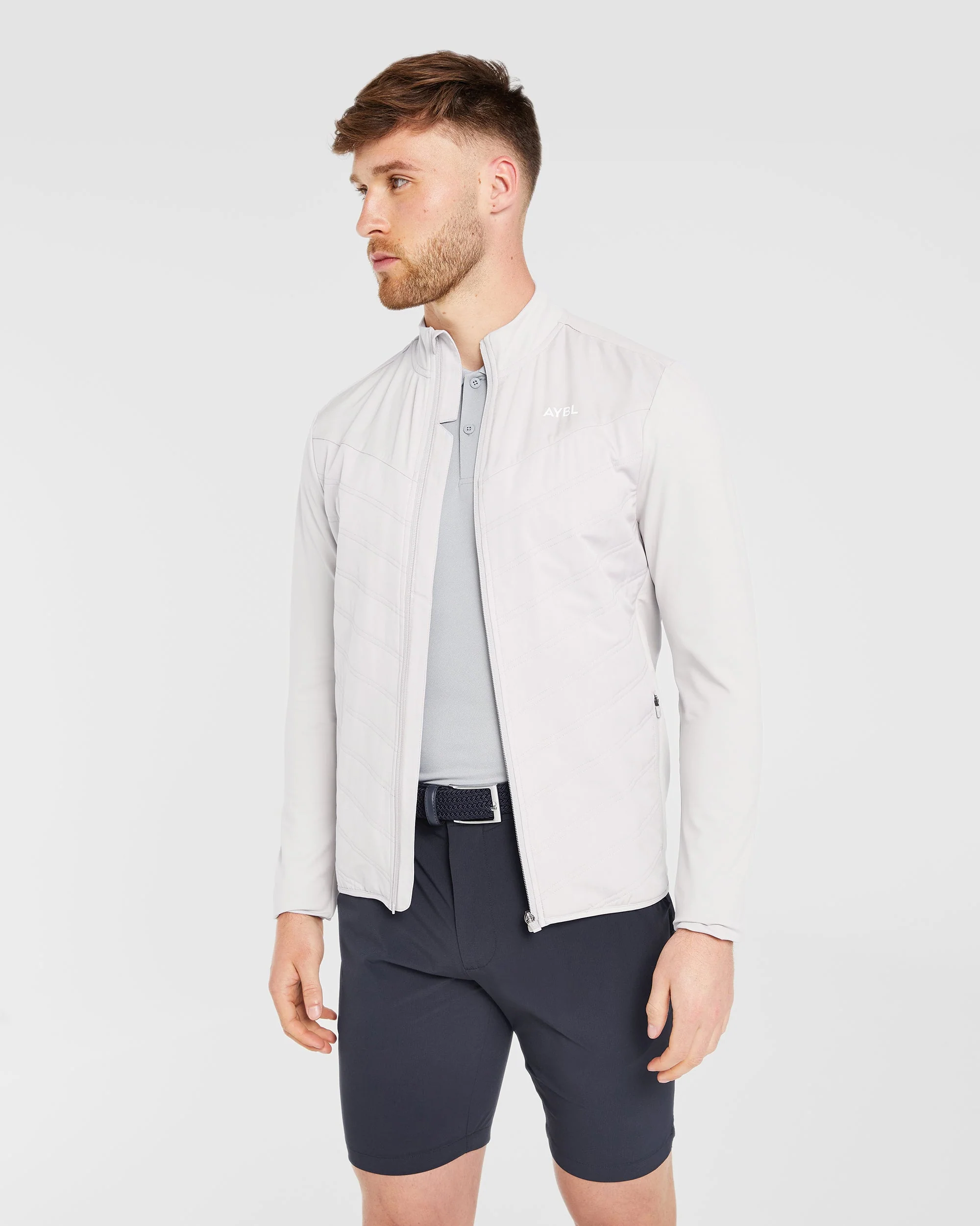 Performance Polo Shirt - Light Grey - Image 8