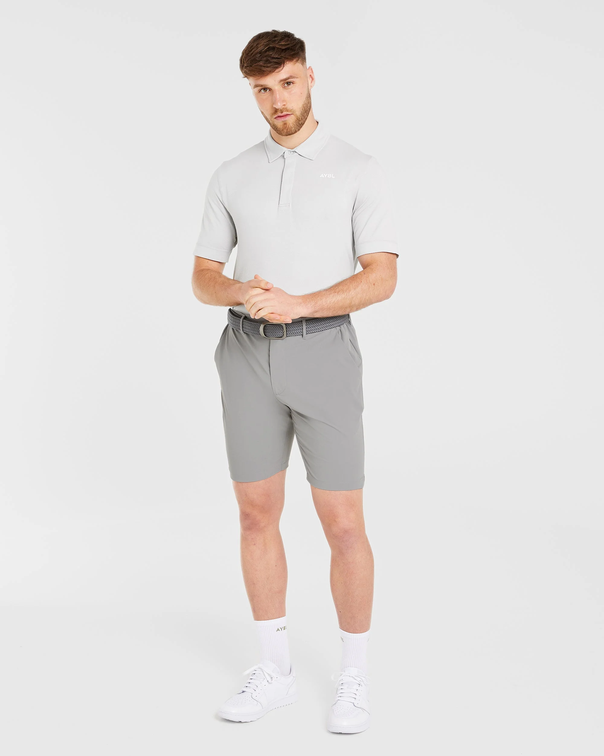 Performance Seamless Polo Shirt - Grey - Image 3