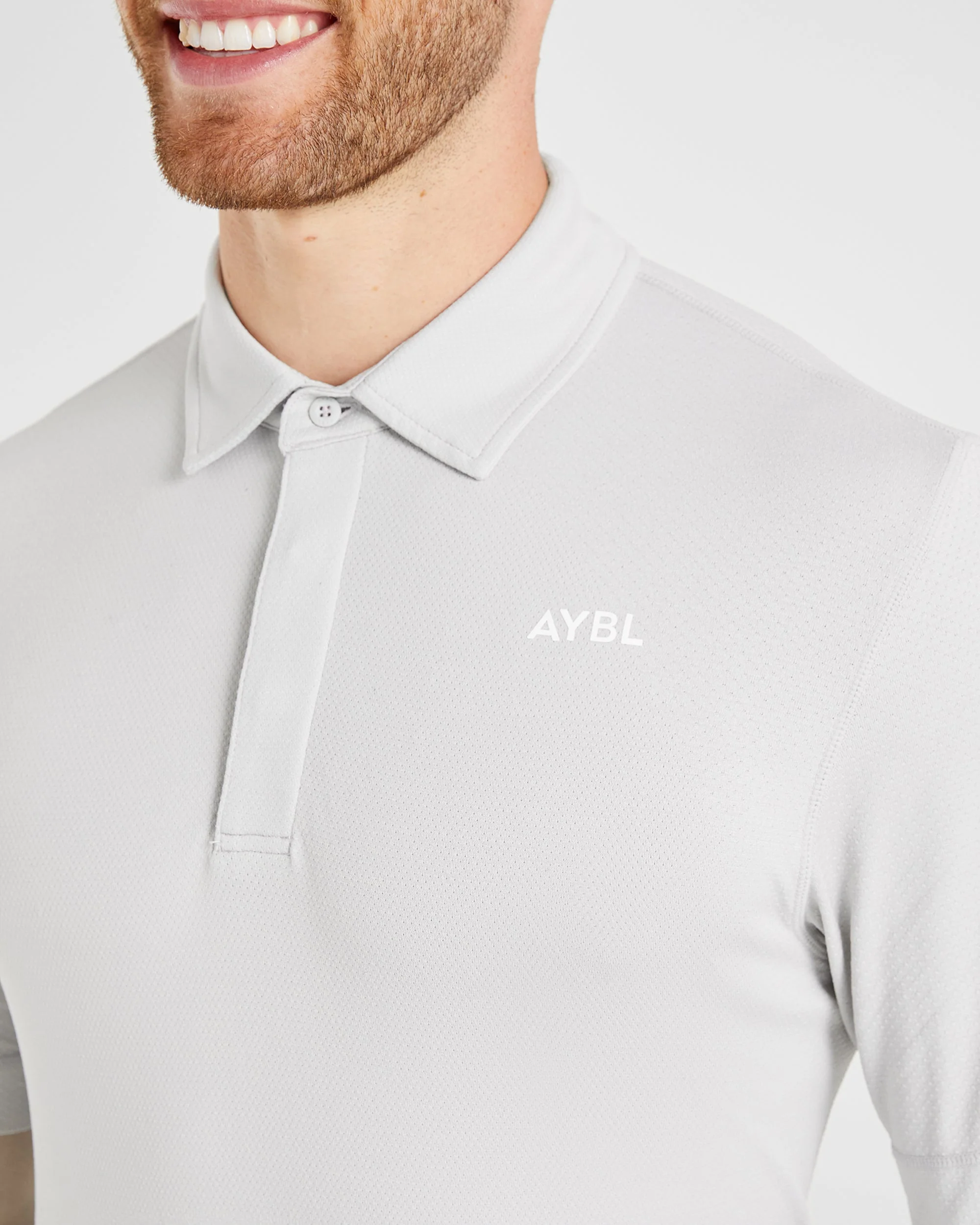 Performance Seamless Polo Shirt - Grey - Image 5