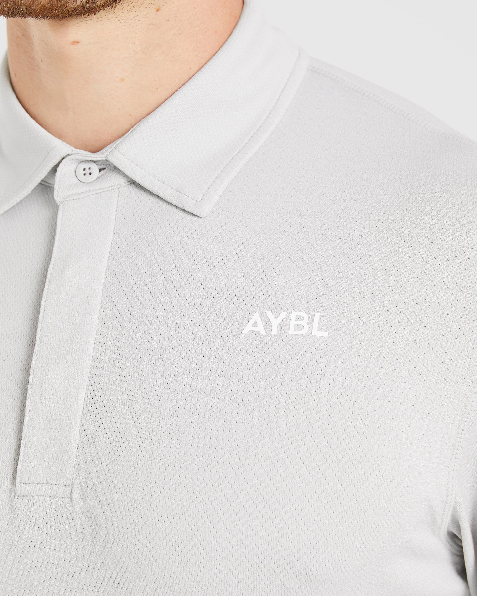 Performance Seamless Polo Shirt - Grey - Image 6