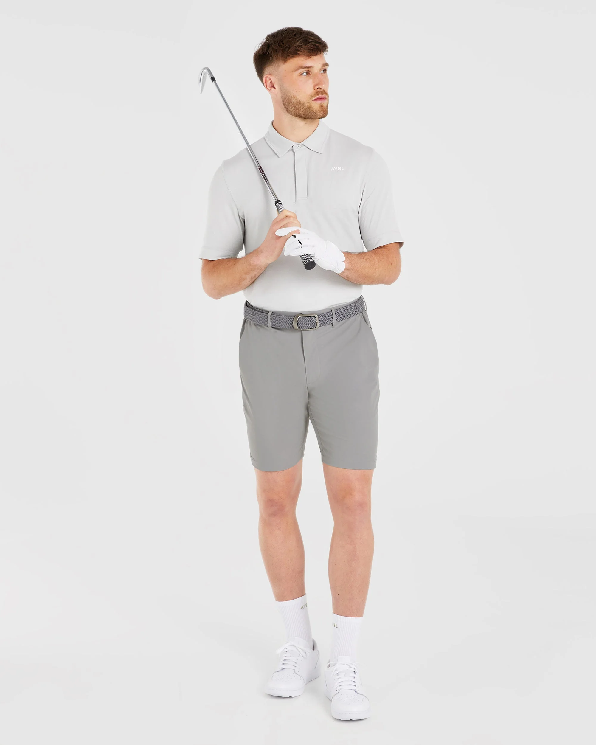 Performance Seamless Polo Shirt - Grey - Image 8
