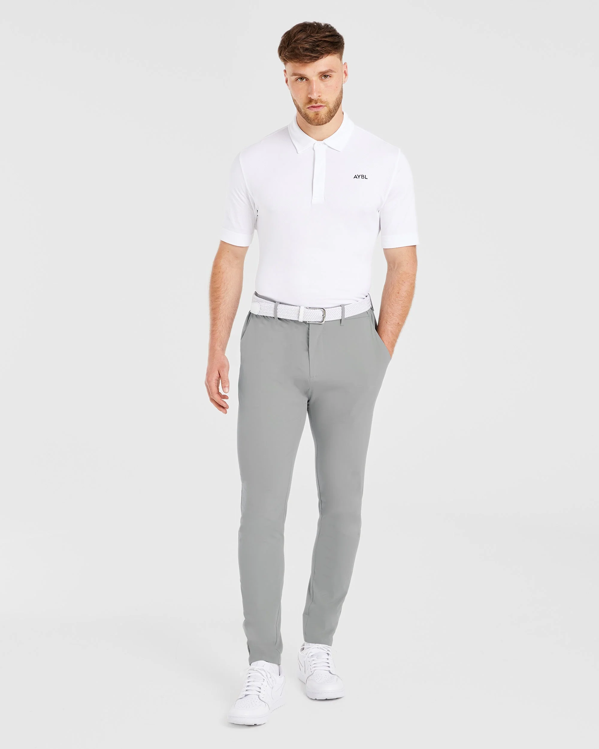 Performance Seamless Polo Shirt - White - Image 3