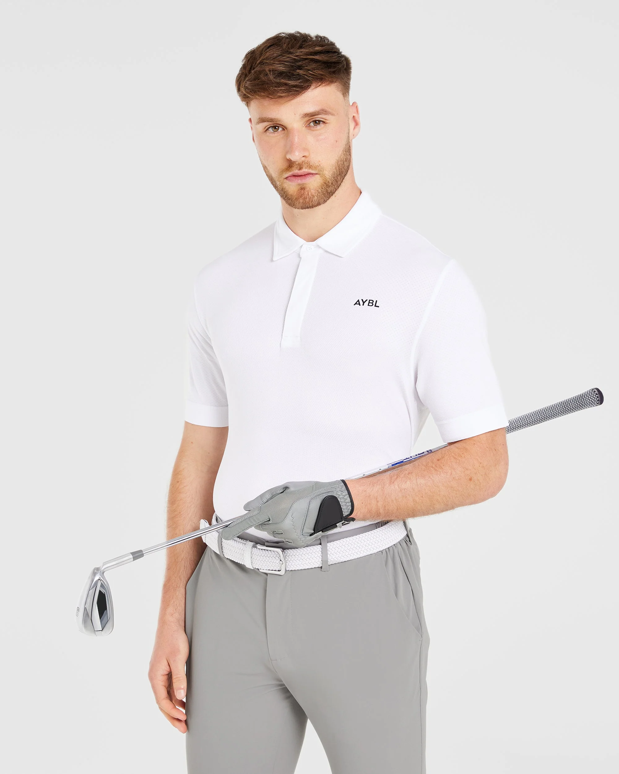Performance Seamless Polo Shirt - White - Image 7