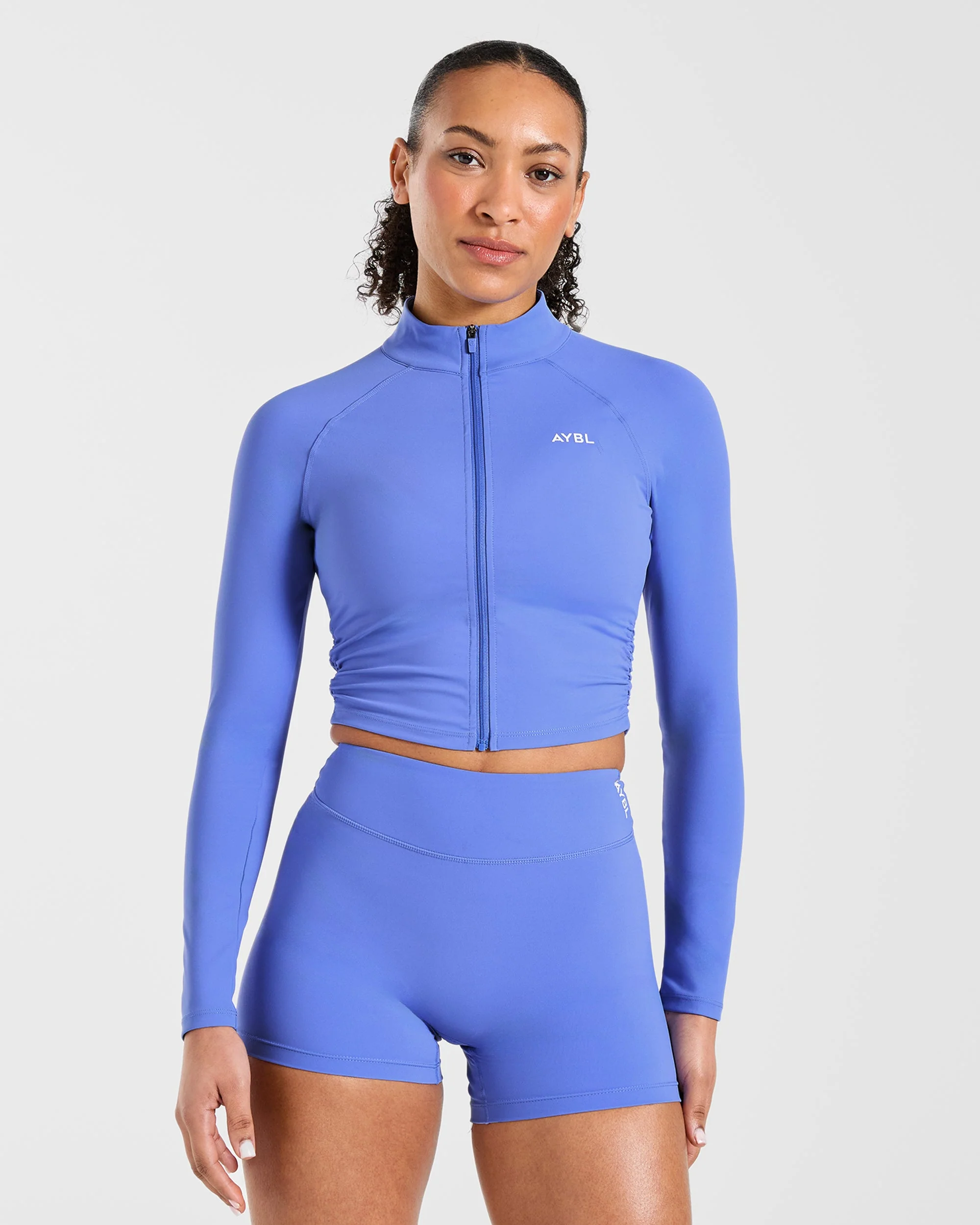 Physique Zip Up Jacket - Cornflower Purple