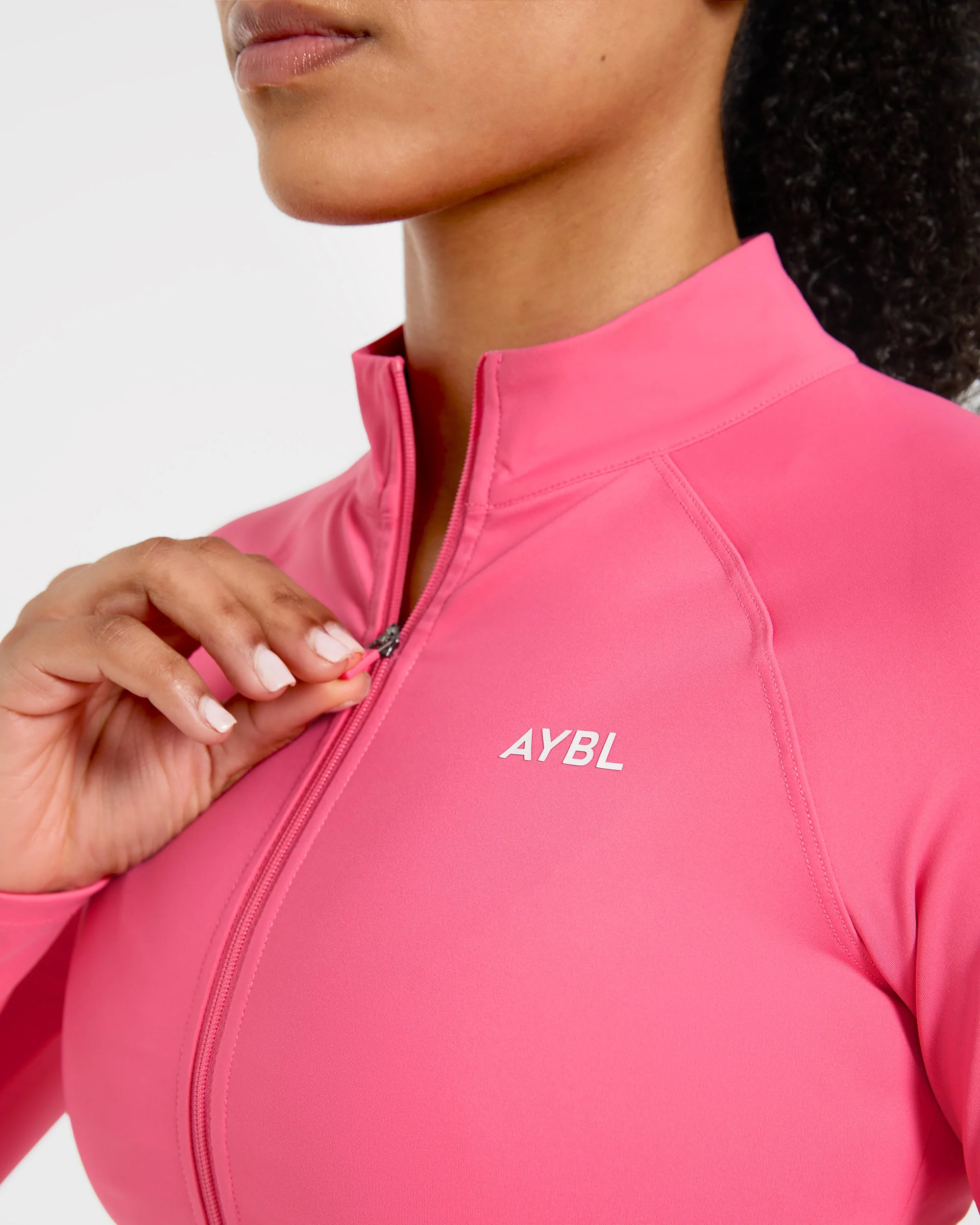 Physique Zip Up Jacket - Roseberry Pink - Image 5