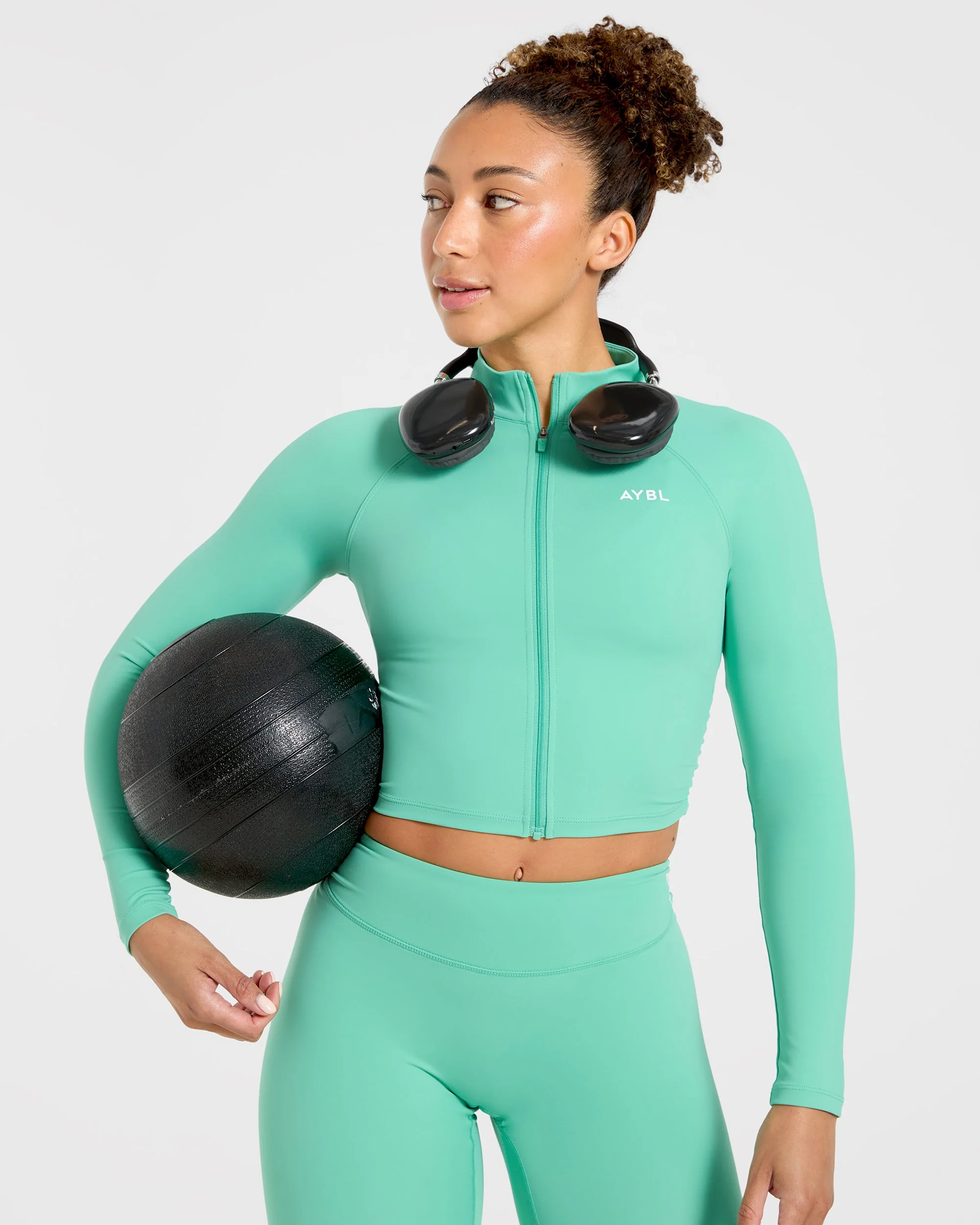 Physique Zip Up Jacket - Summer Green - Image 8