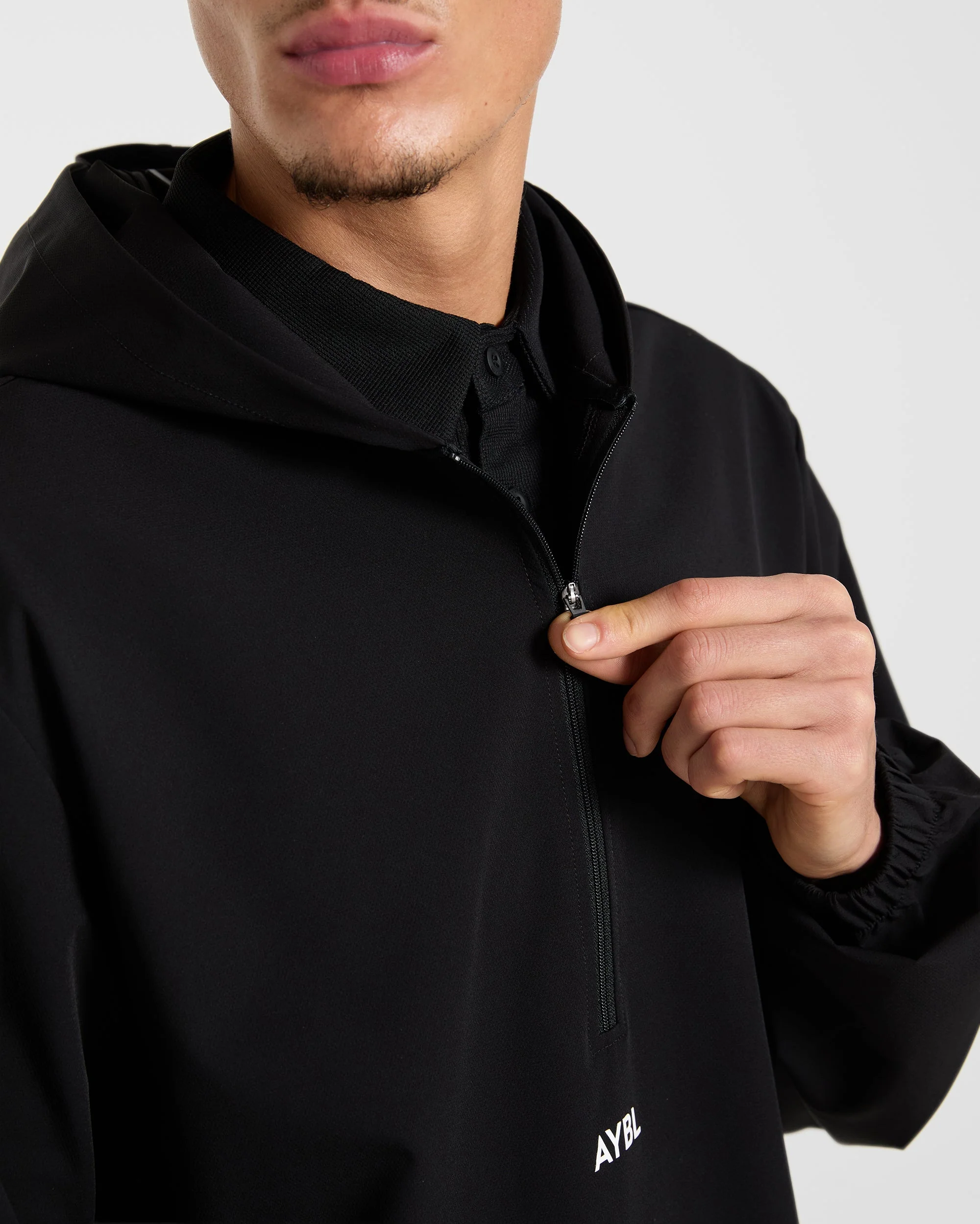 Precision 1/4 Zip Wind Pullover - Black - Image 5