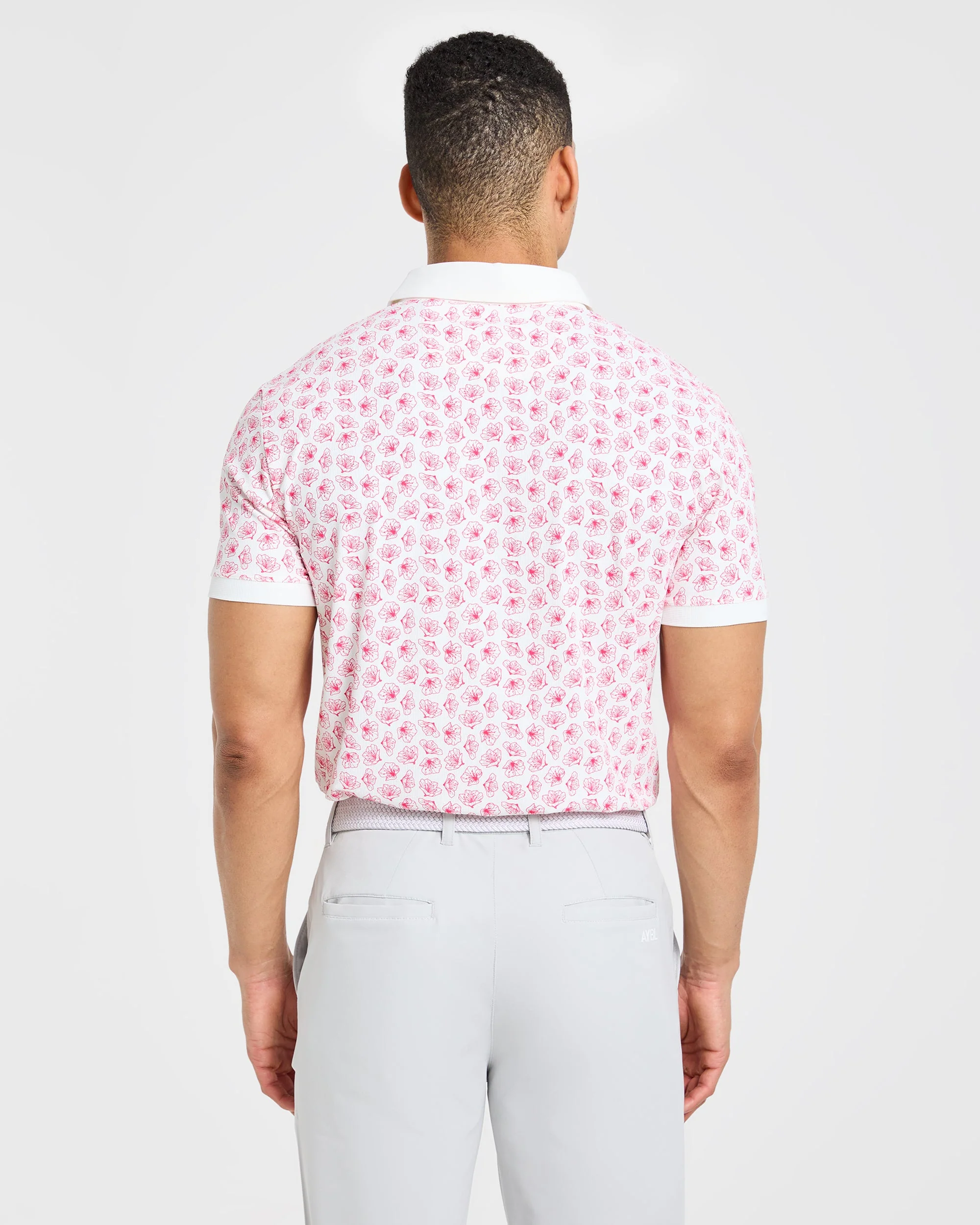 Precision Azalea Polo - White/Azalea Pink - Image 2