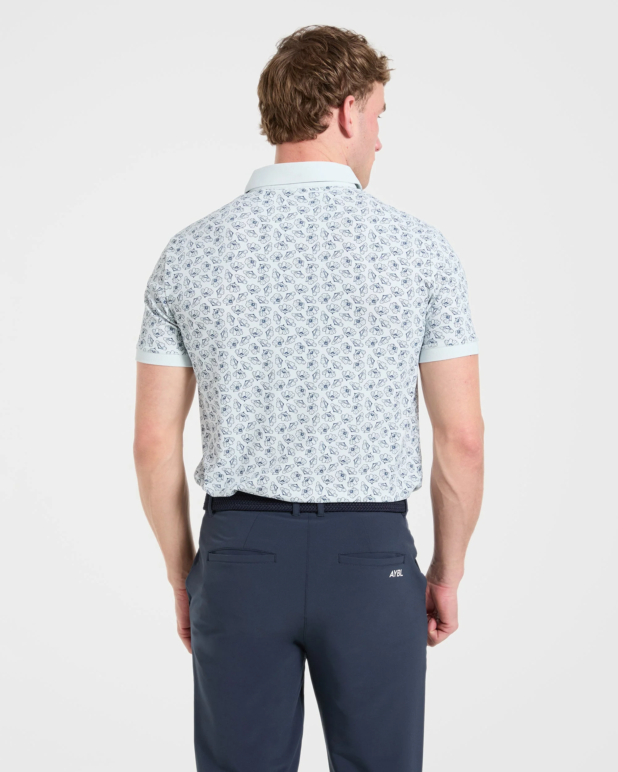 Precision Camellias Polo - Ice Blue - Image 2