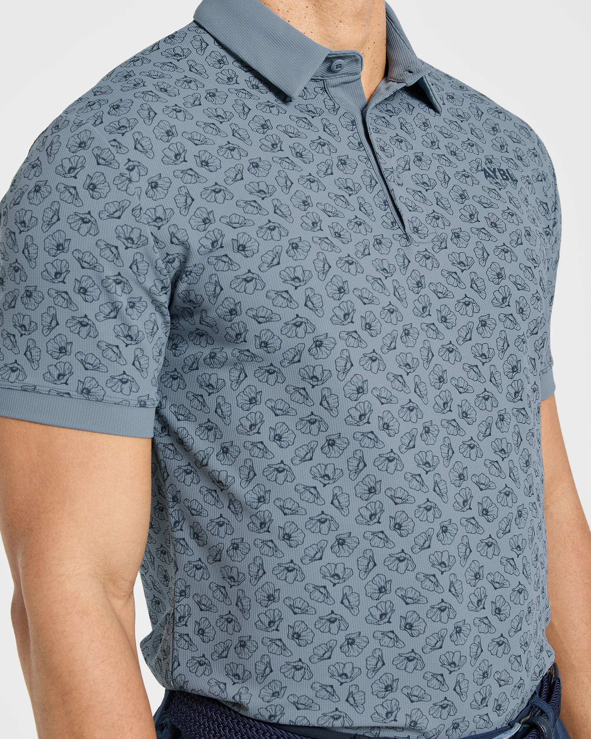 Precision Camellias Polo - Muted Navy - Image 6