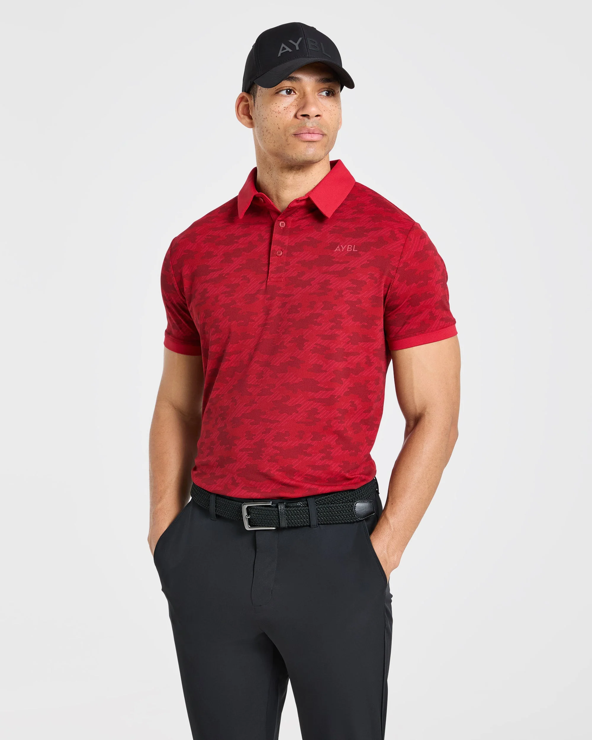 Precision Camo Polo - Muted Red - Image 7