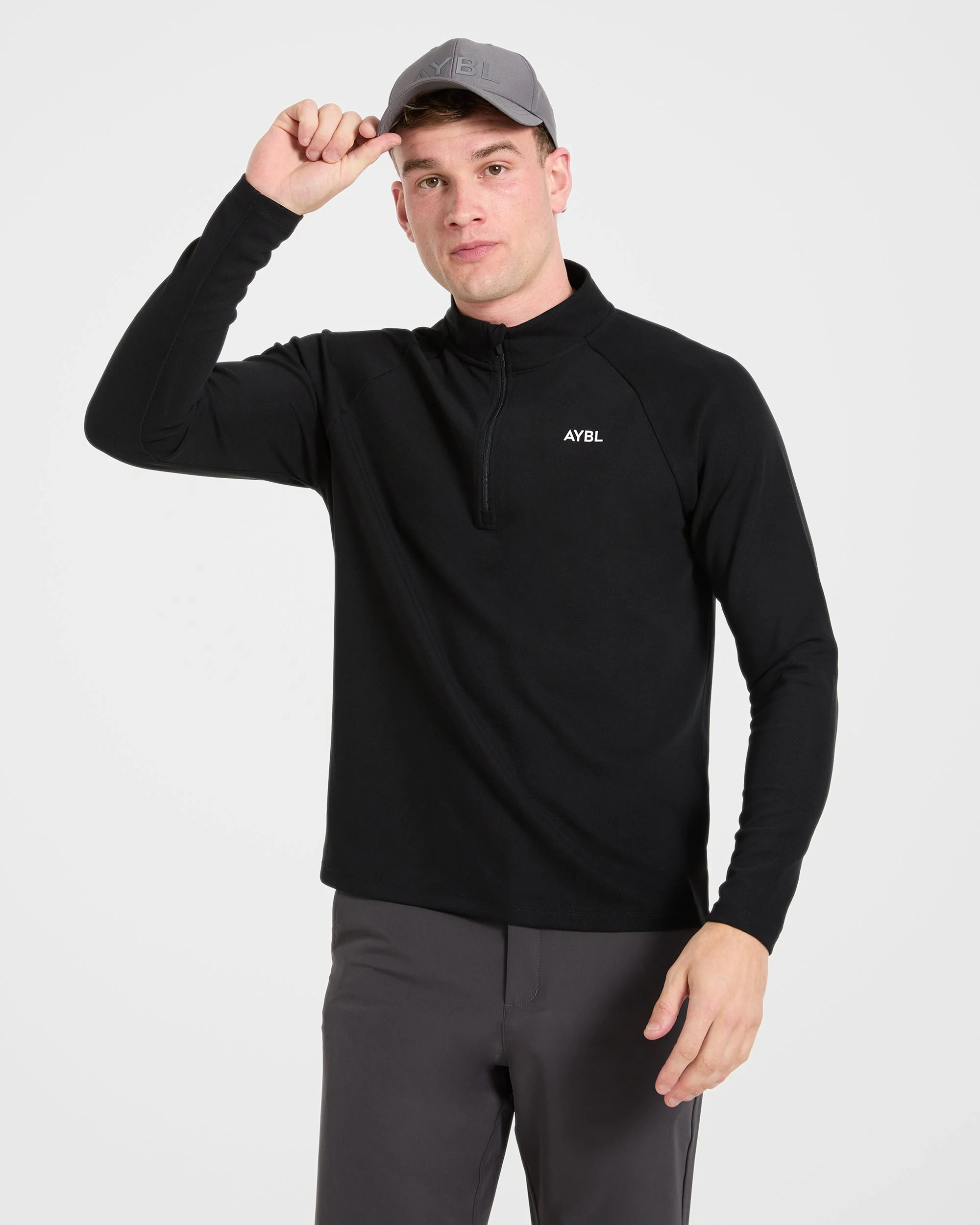 Precision Hybrid 1/4 Zip Pullover - Black - Image 7