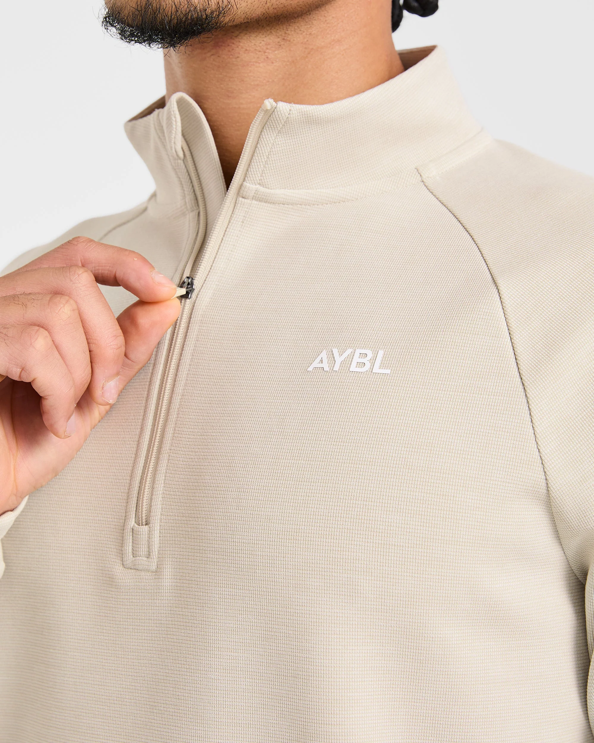 Precision Hybrid 1/4 Zip Pullover - Sand - Image 6
