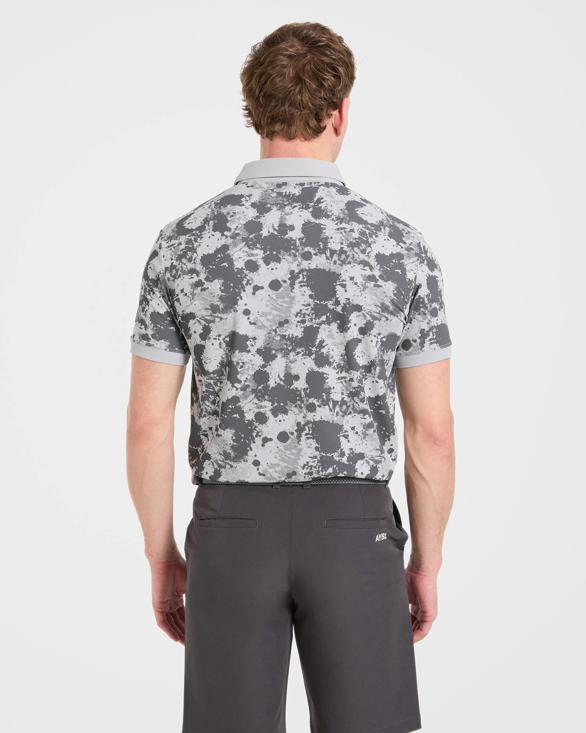 Precision Splatter Polo - Charcoal - Image 2