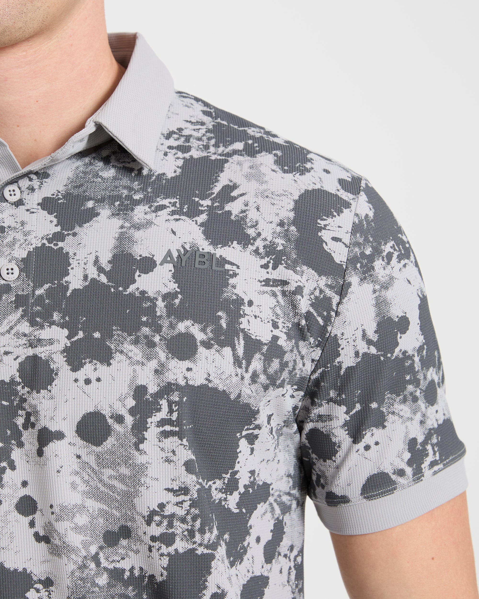 Precision Splatter Polo - Charcoal - Image 5