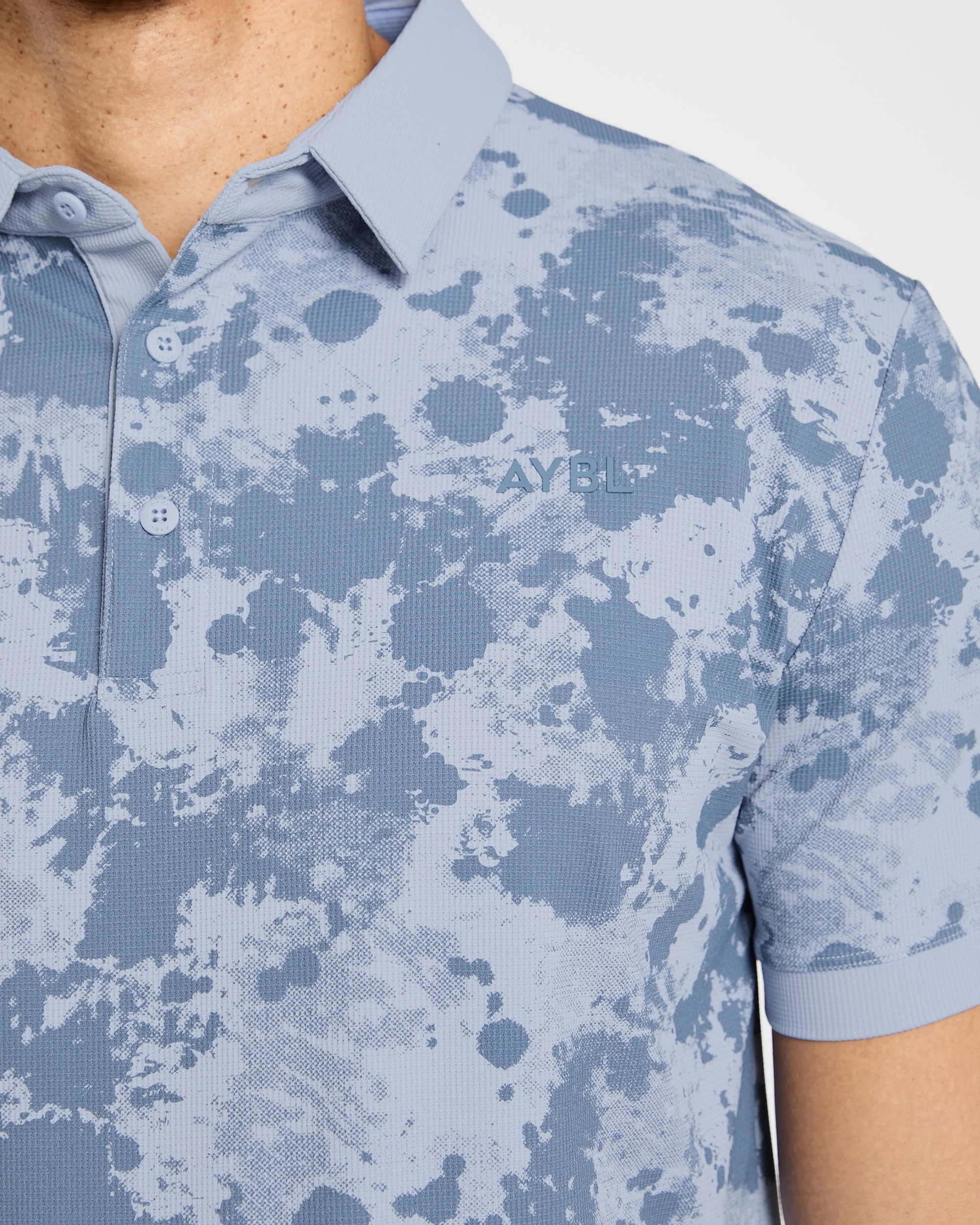 Precision Splatter Polo - Muted Slate - Image 5