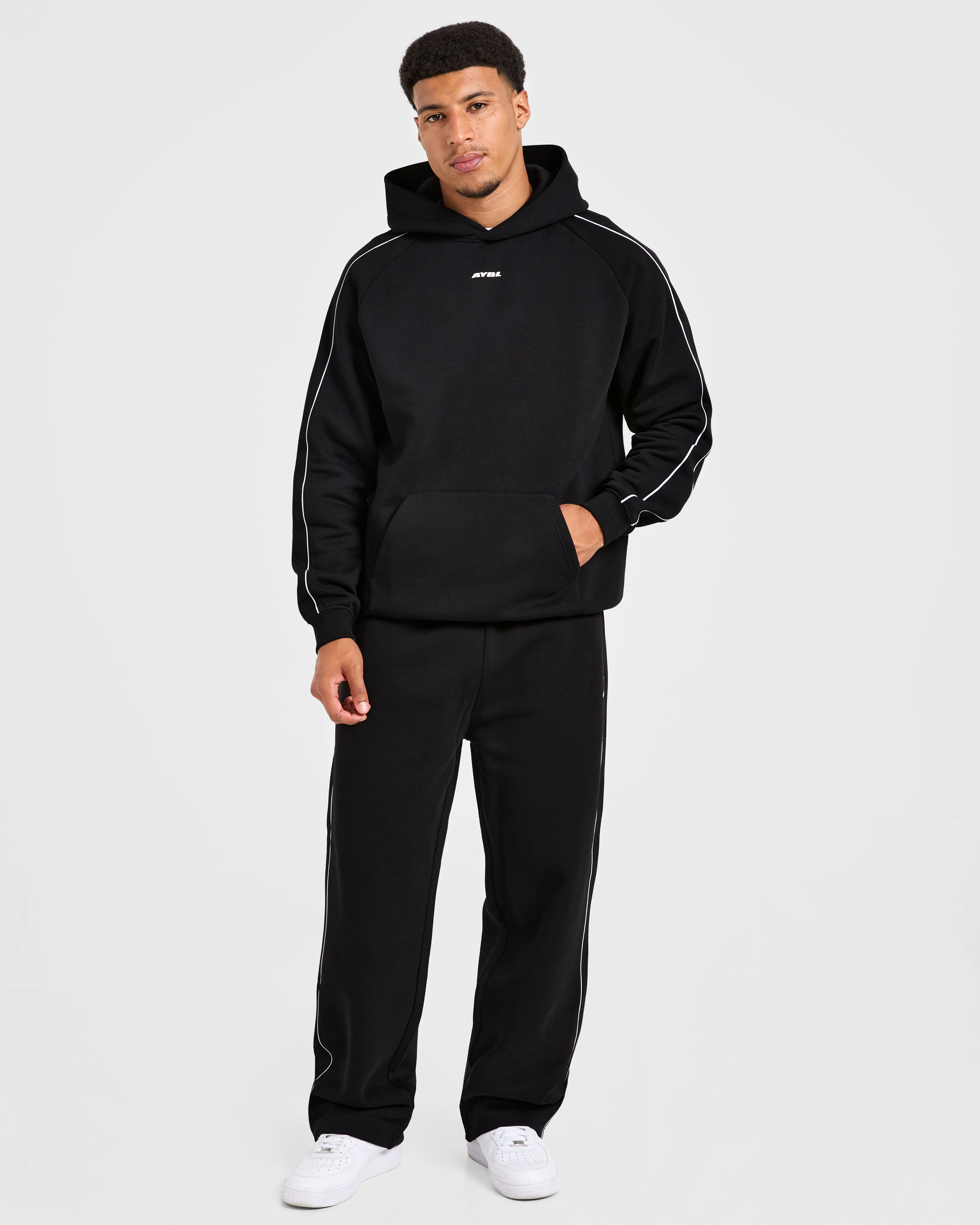Restore Oversized Straight Leg Joggers - Black - Image 7