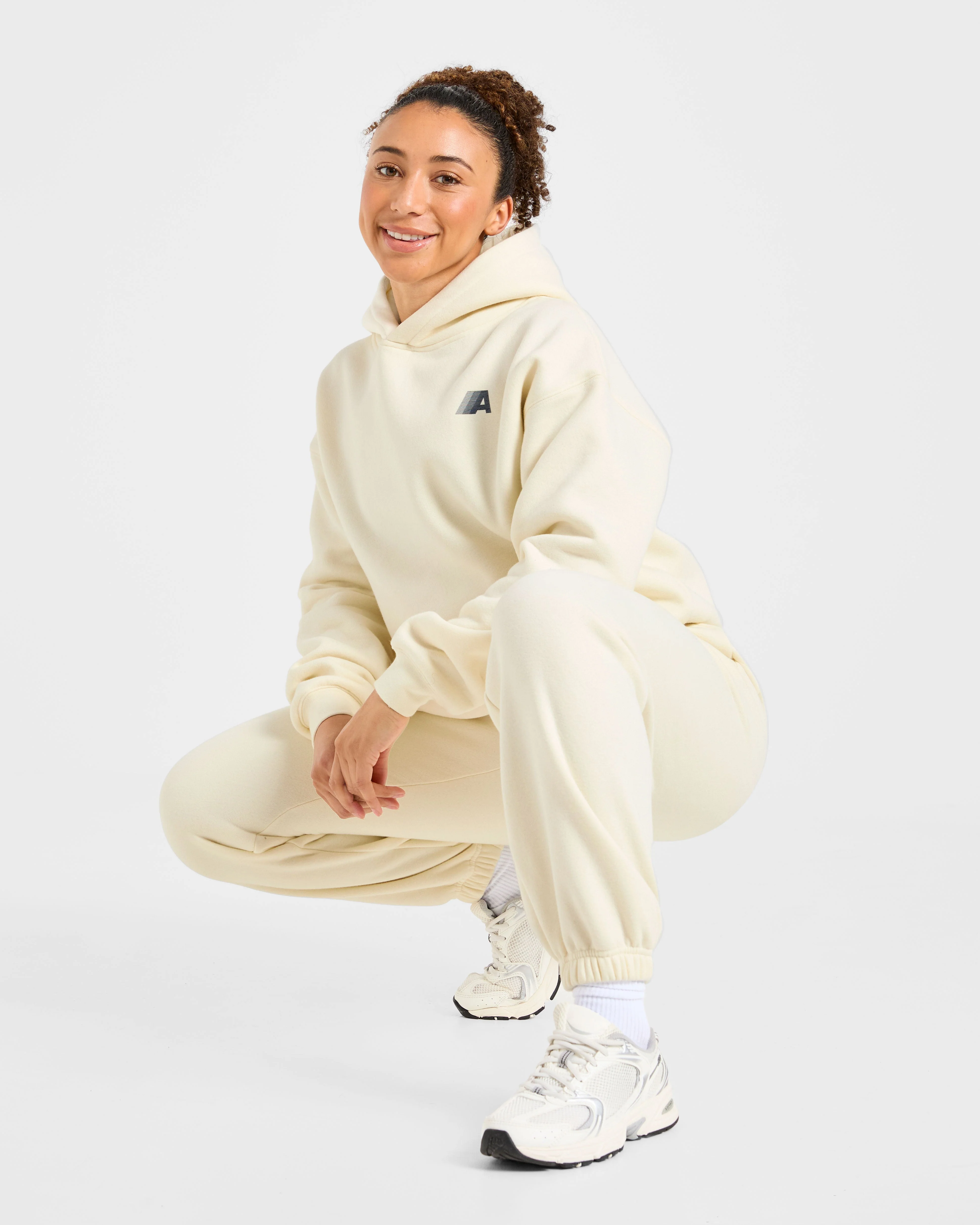 Retro Athletics Oversized Joggers - Butter Yellow/Navy - Image 8