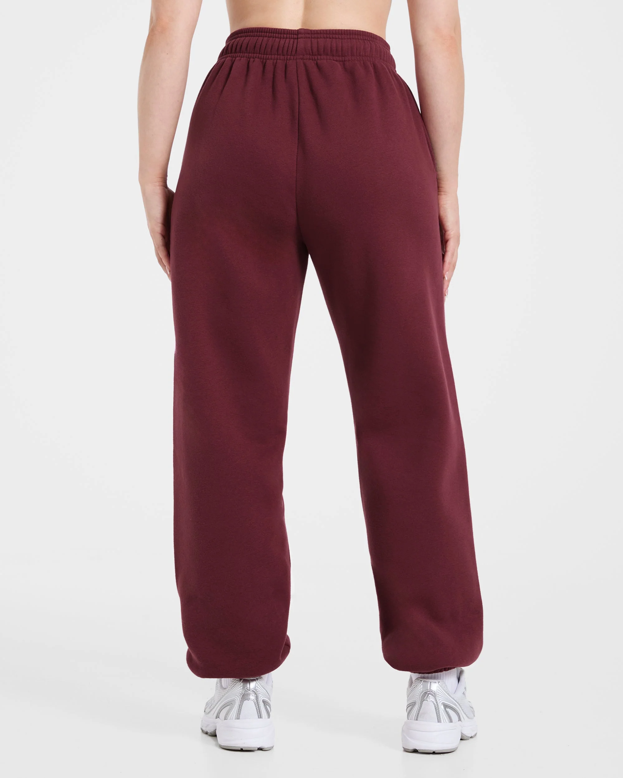 Retro Athletics Oversized Joggers - Deep Raspberry/Pink - Image 2