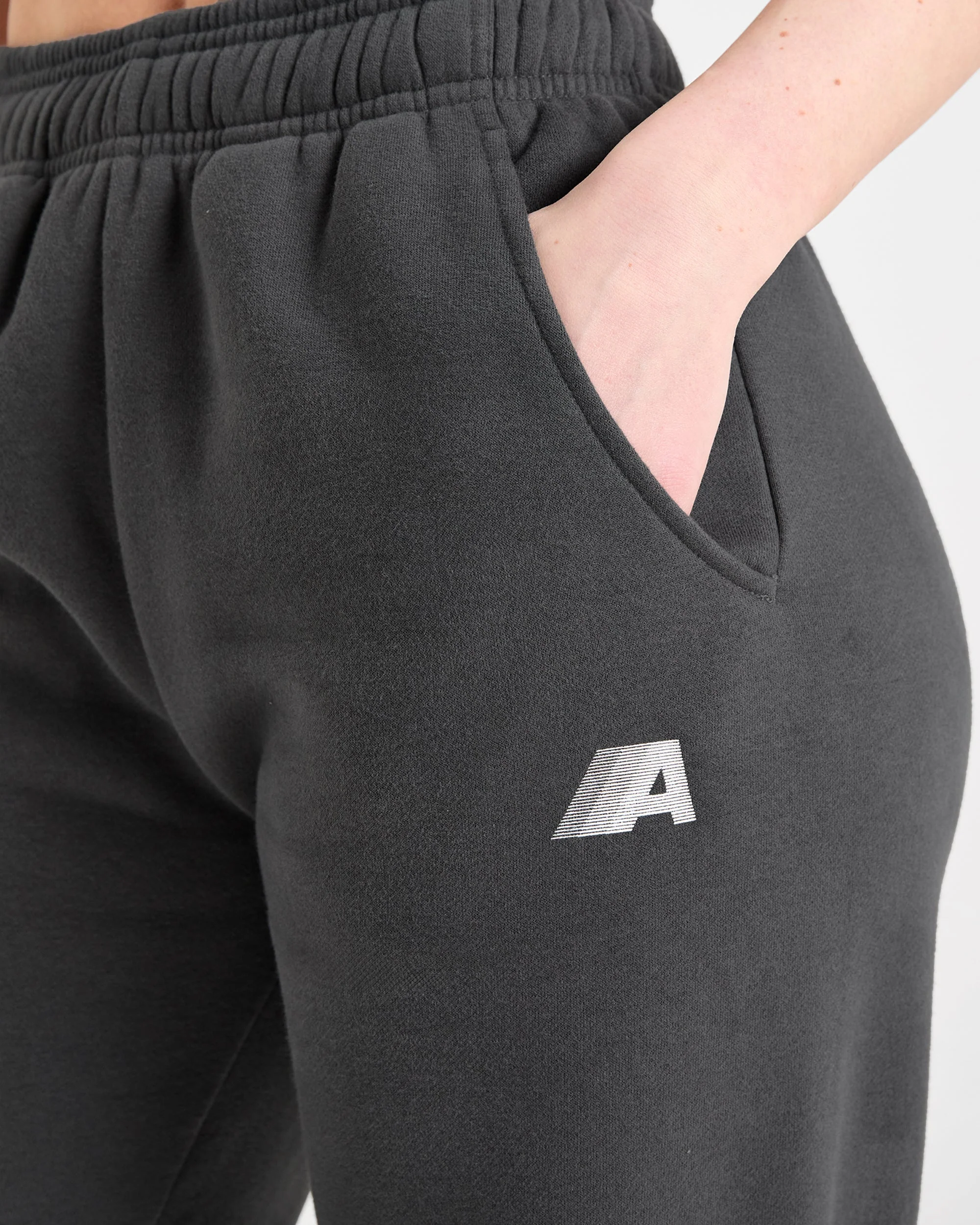 Retro Athletics Oversized Straight Leg Joggers - Charcoal - Image 7