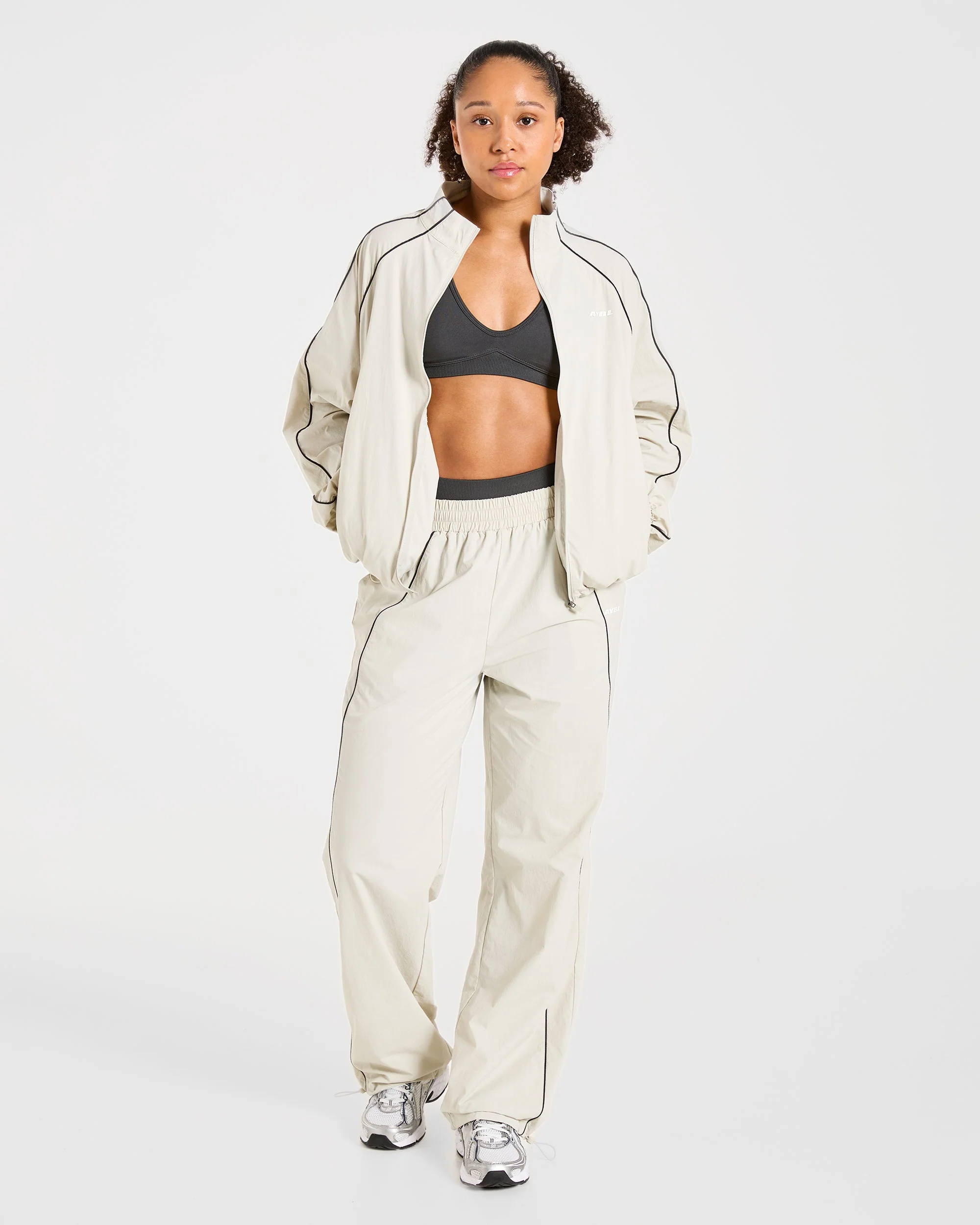 Retro Track Jacket - Off White - Image 7