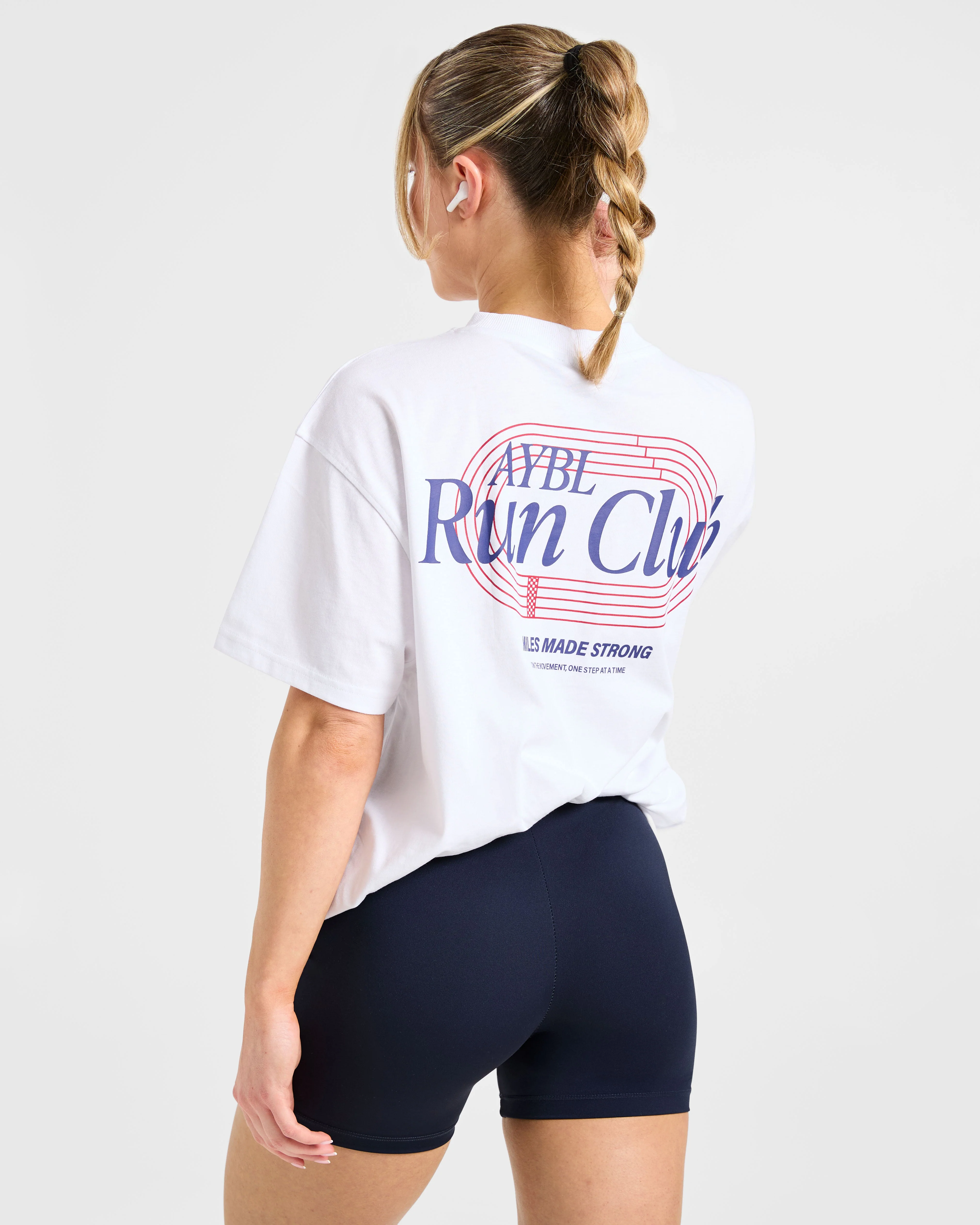 Run Club Oversized T Shirt - White - Image 8