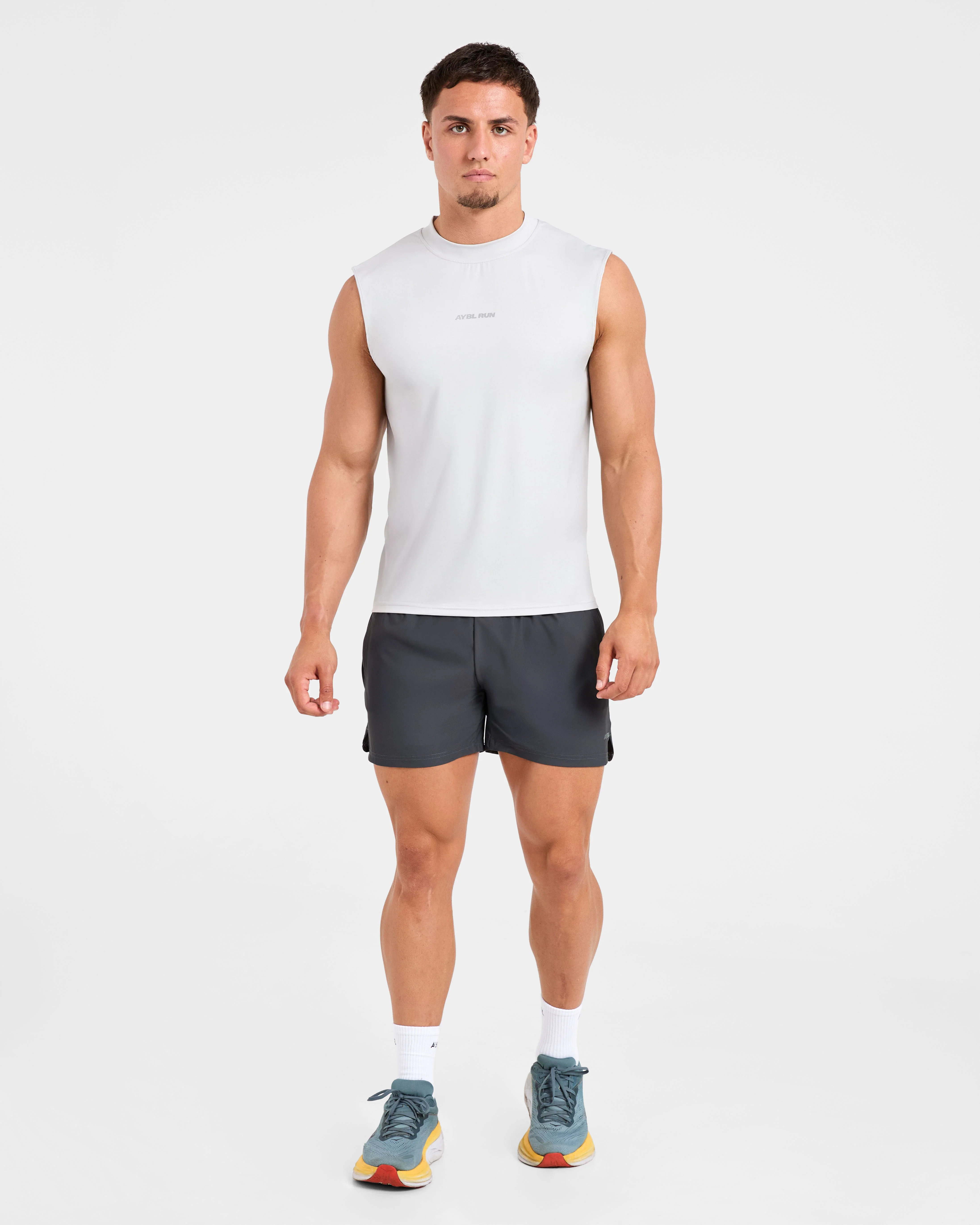 Run 5" Shorts - Hurricane Grey - Image 3