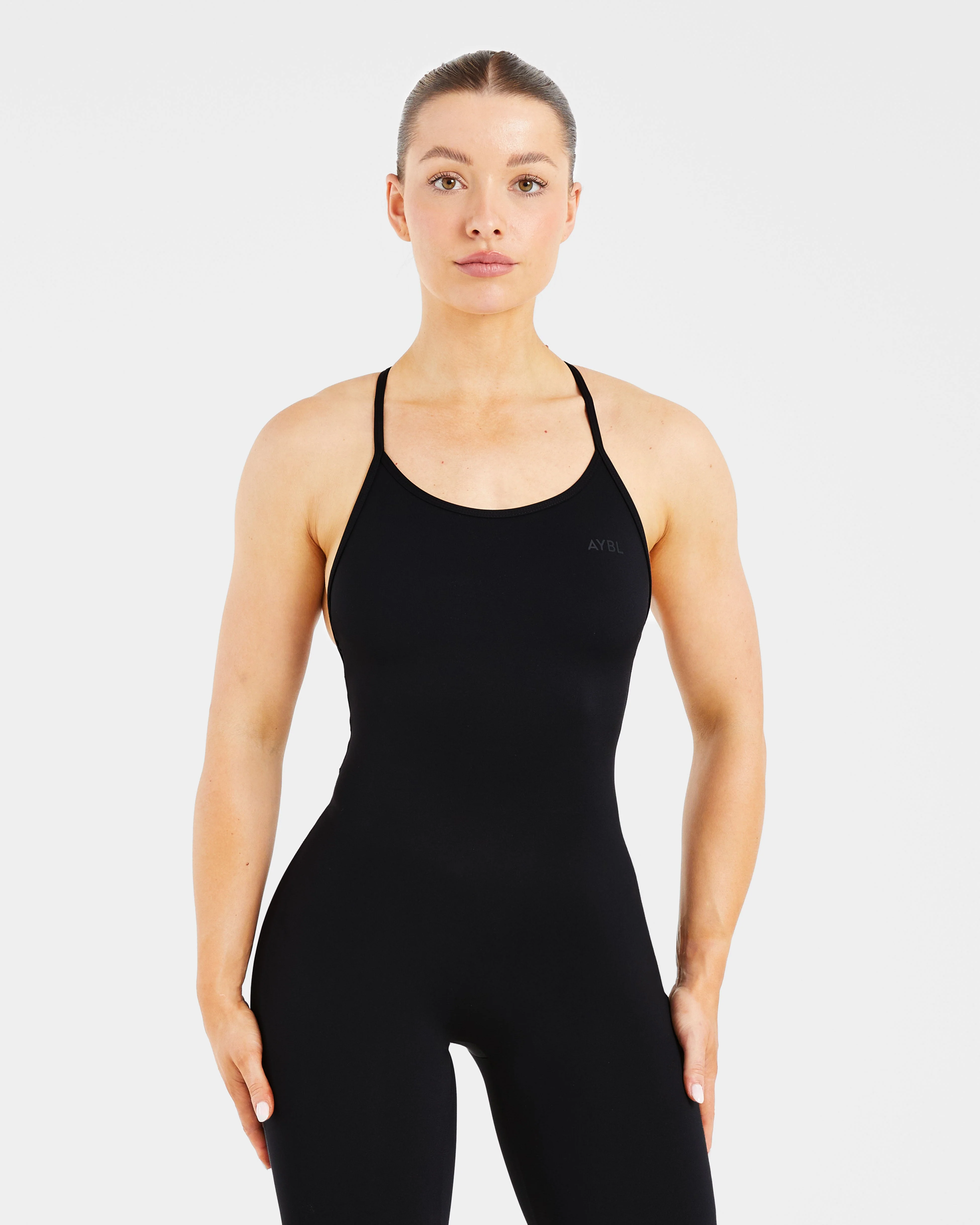 Sculpt Backless Flared All In One - Black - Image 3
