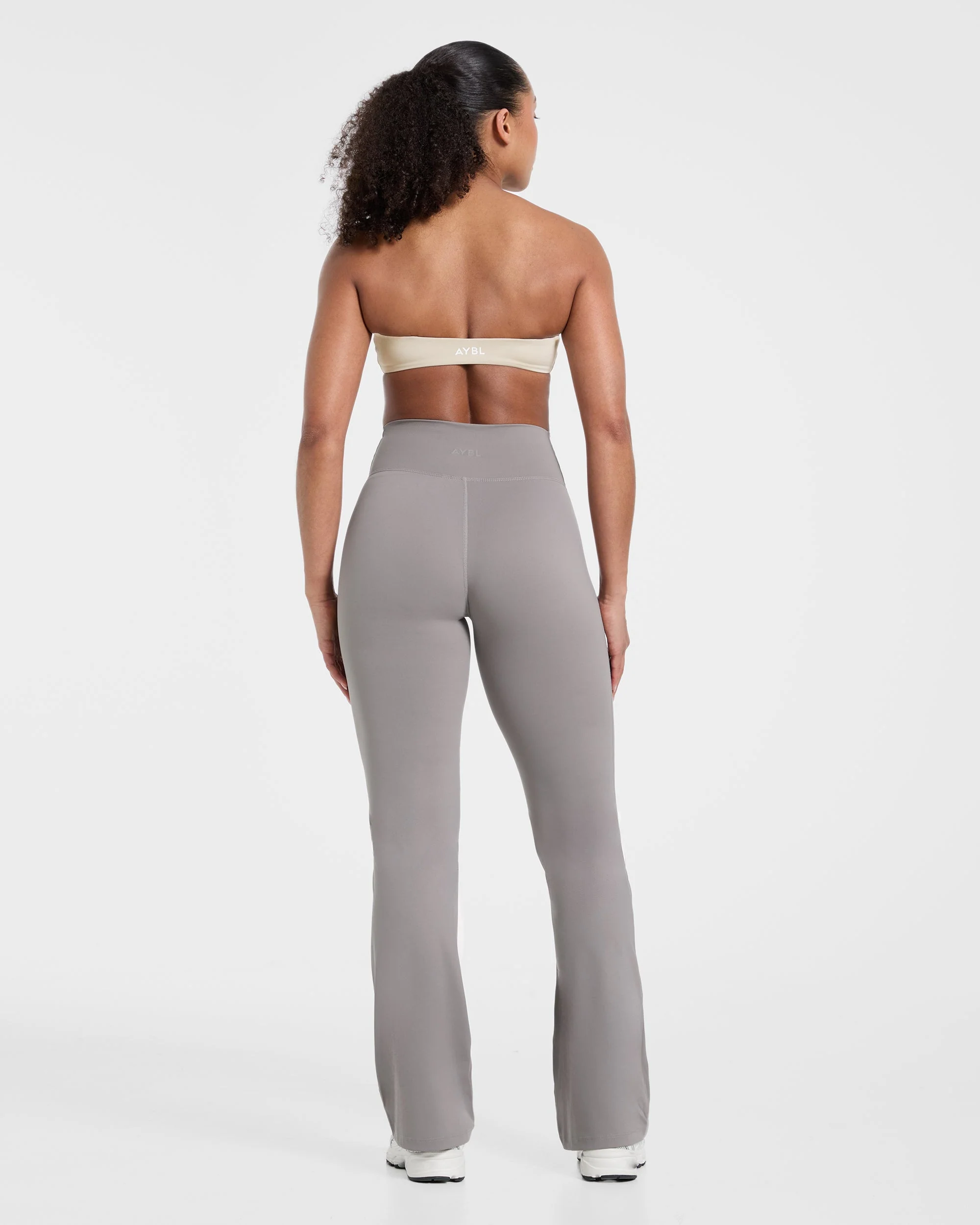 Sculpt Wrap Flared Leggings - Smoke Grey - Image 4