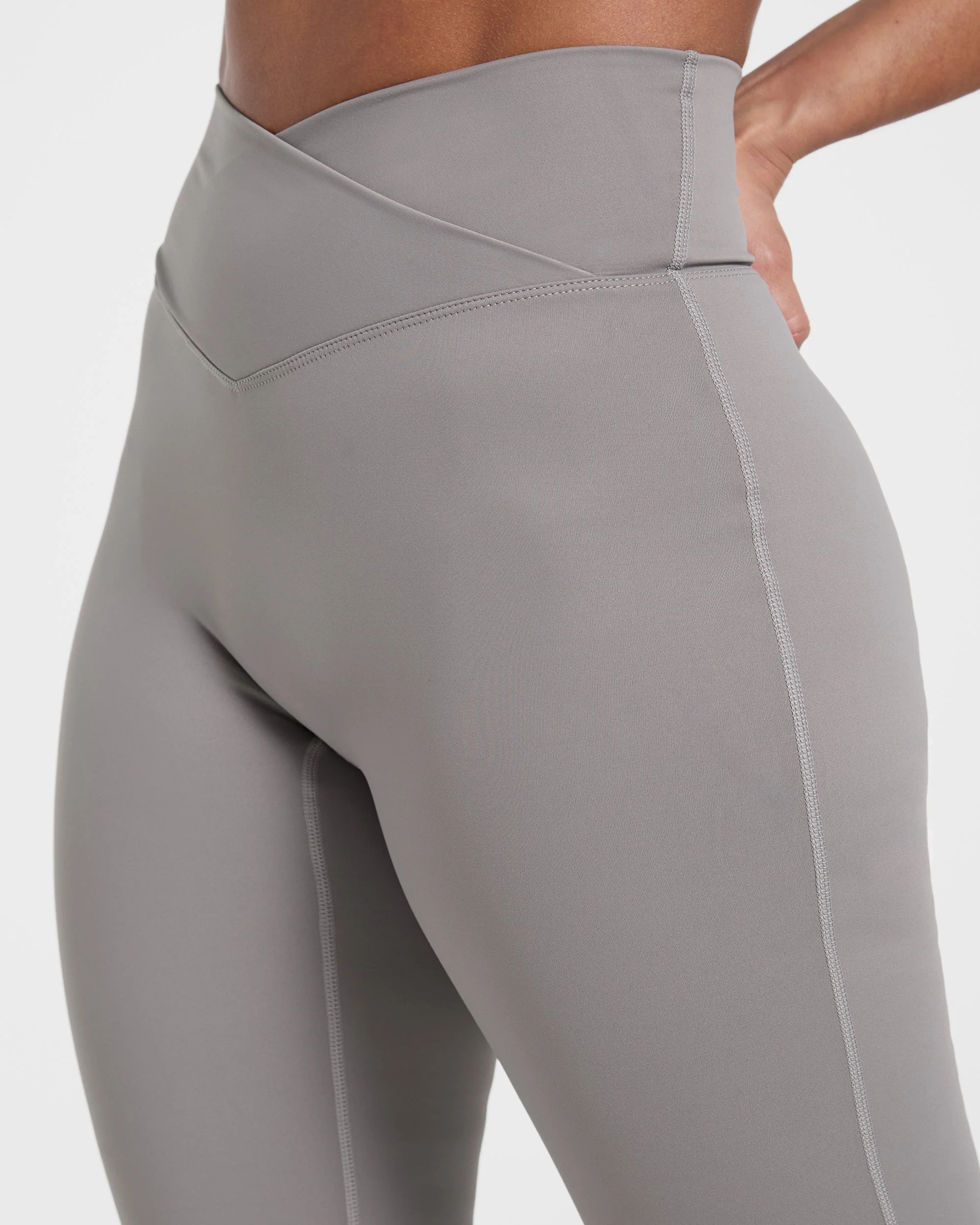 Sculpt Wrap Flared Leggings - Smoke Grey - Image 5
