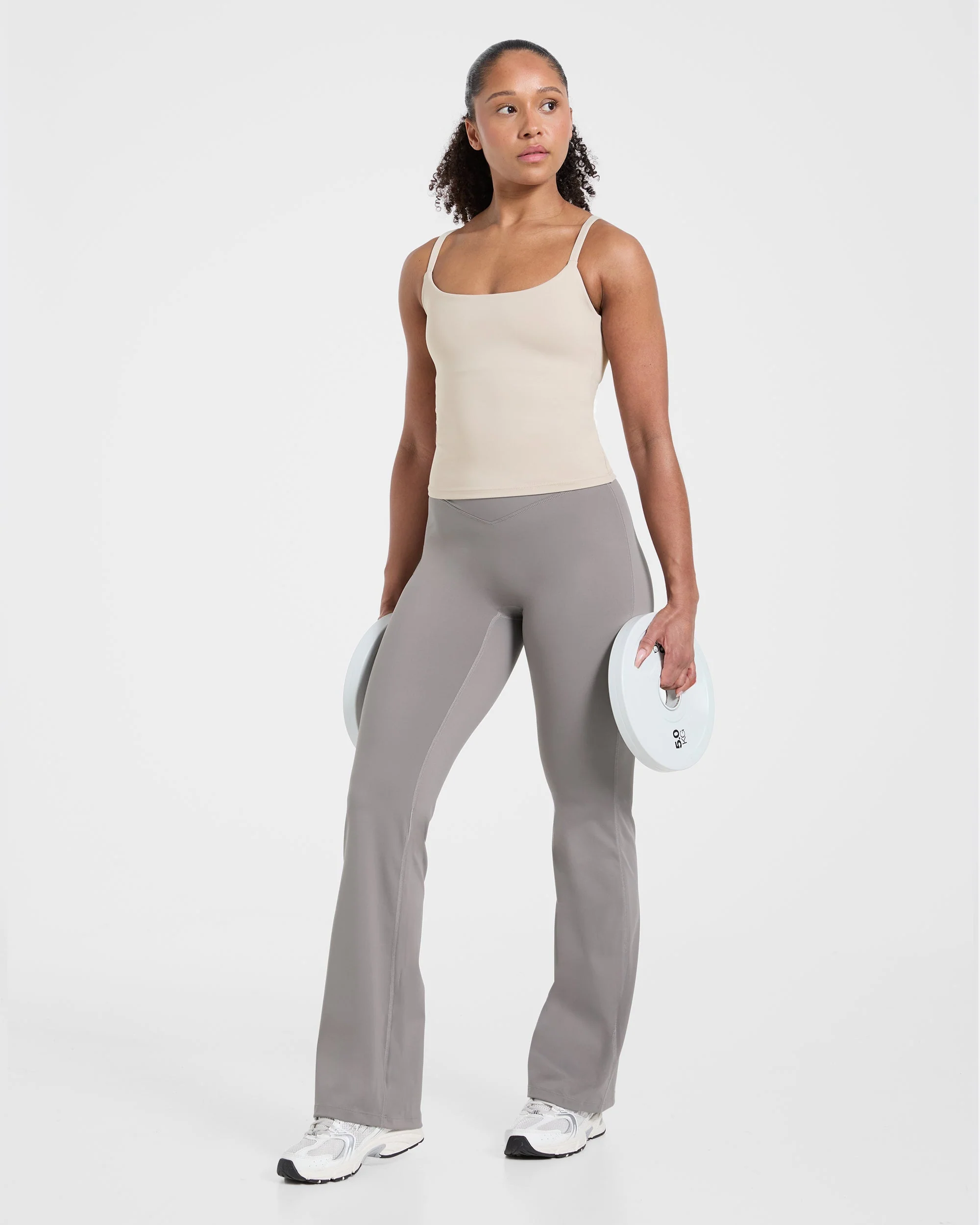 Sculpt Wrap Flared Leggings - Smoke Grey - Image 7