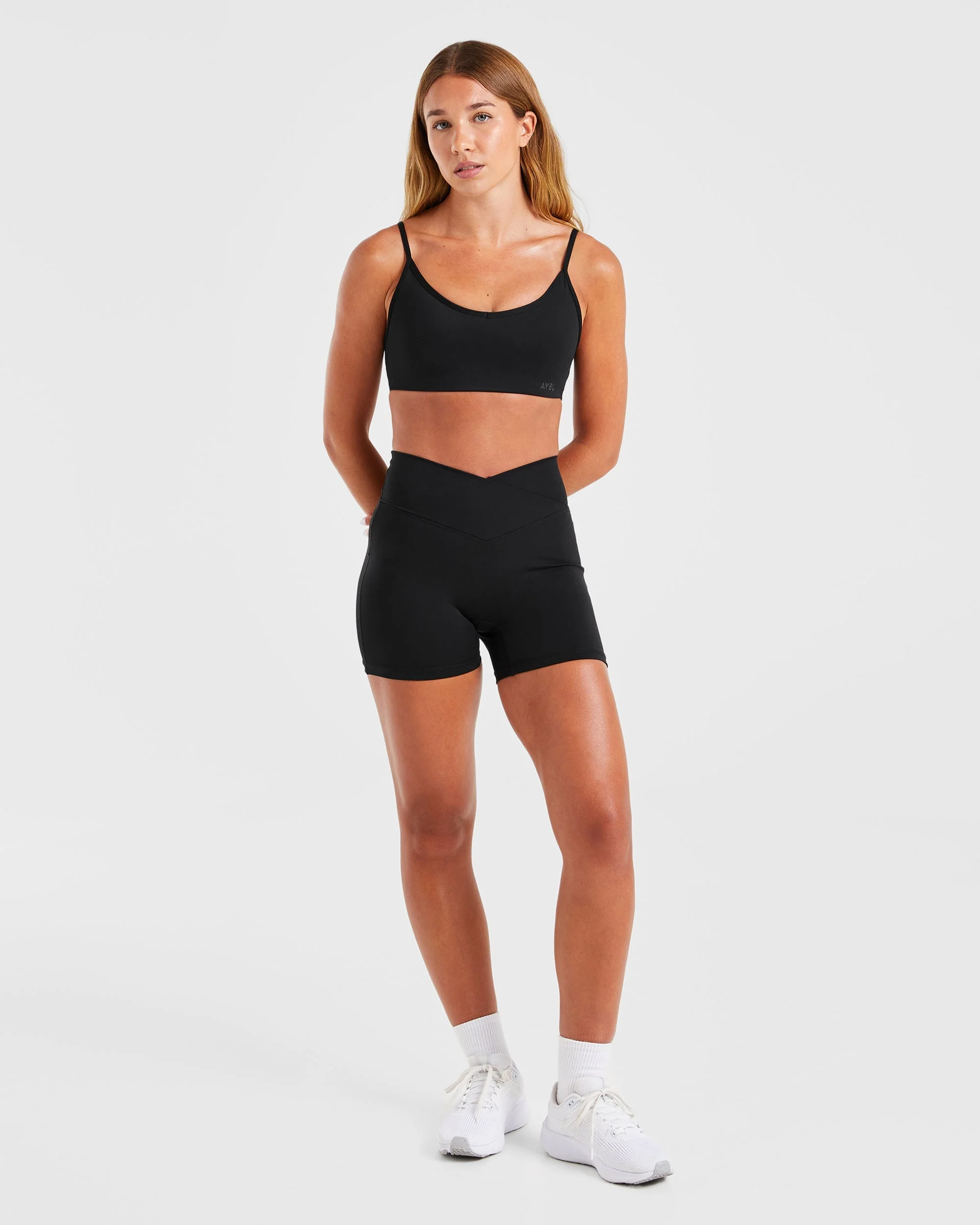 Sculpt Wrap Sports Bra - Black - Image 3