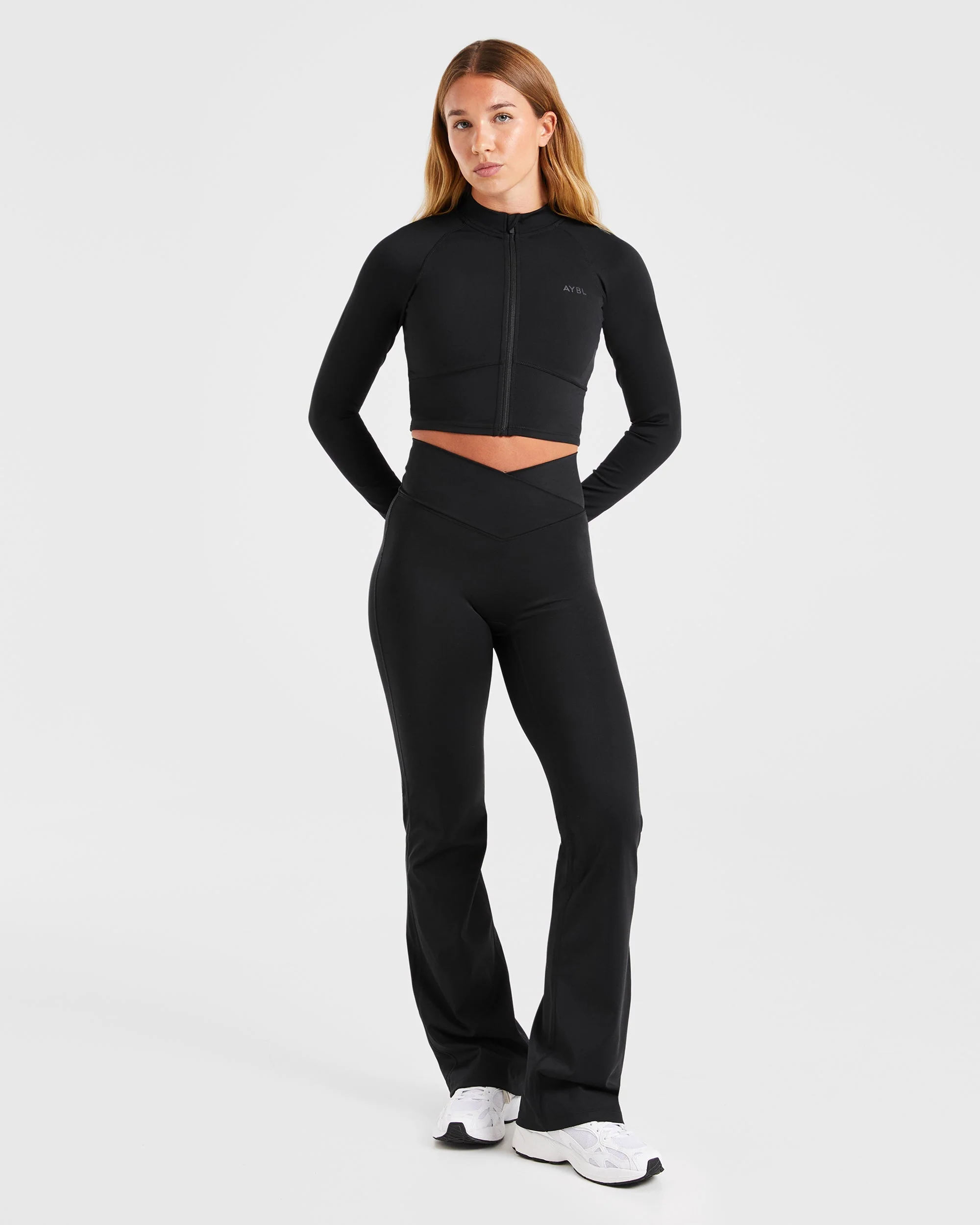 Sculpt Wrap Zip Up Jacket - Black - Image 3