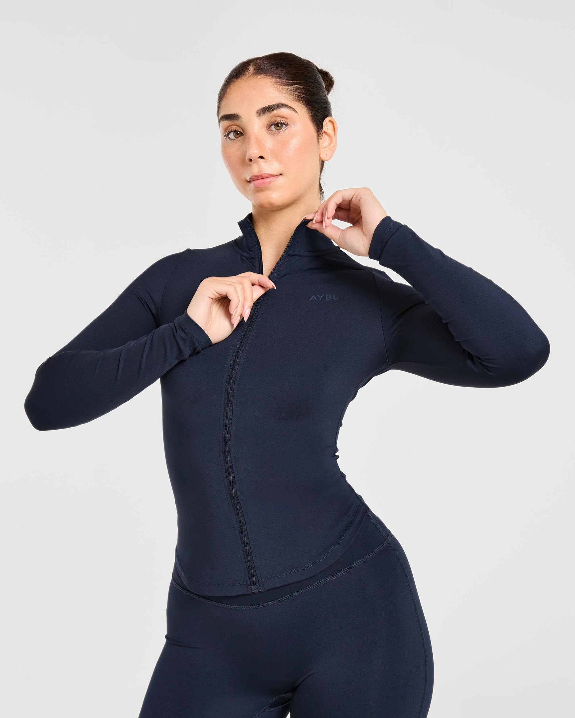 Sculpt Zip Jacket - Deep Navy - Image 8