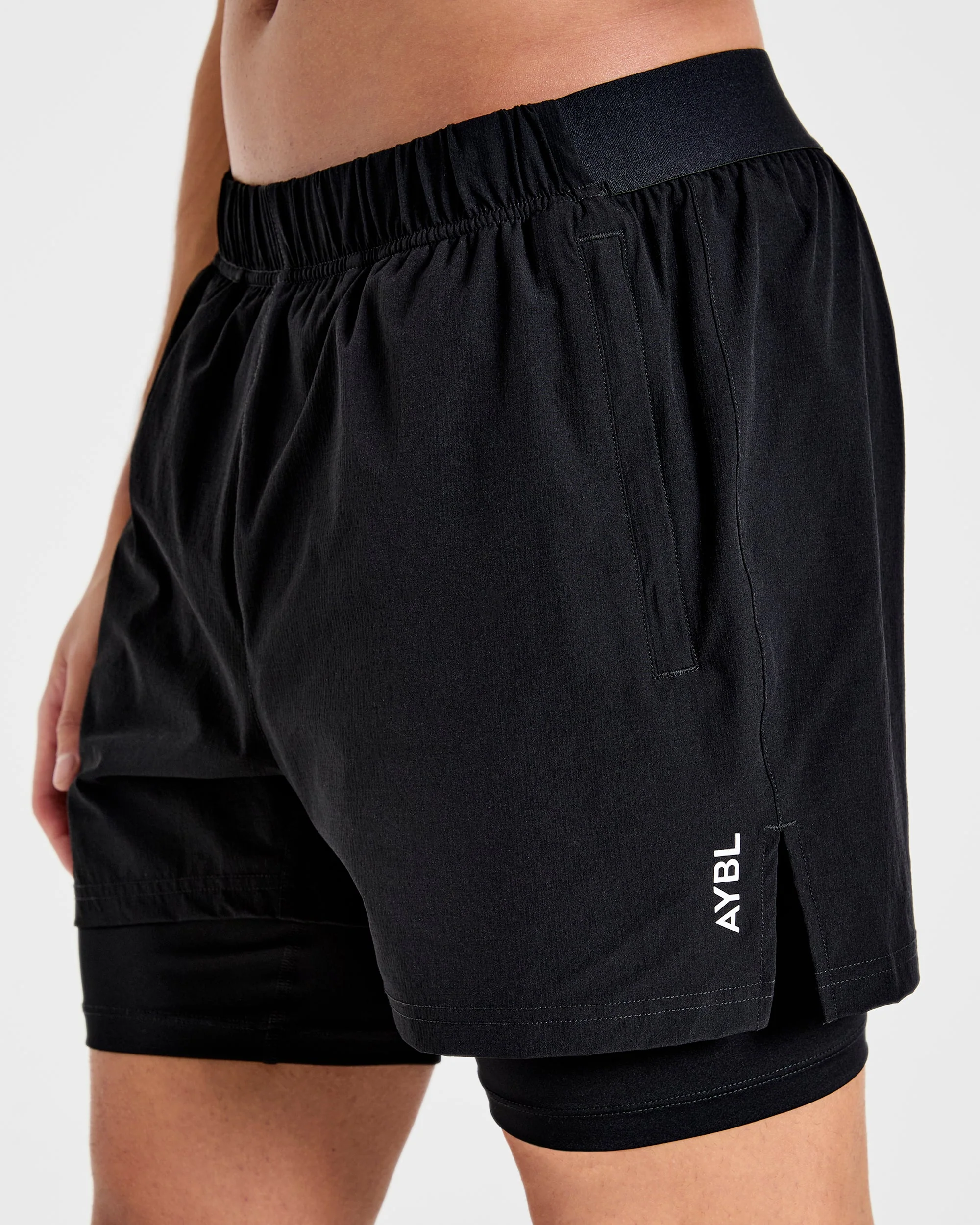 Signature 2 in 1 Shorts - Black - Image 5