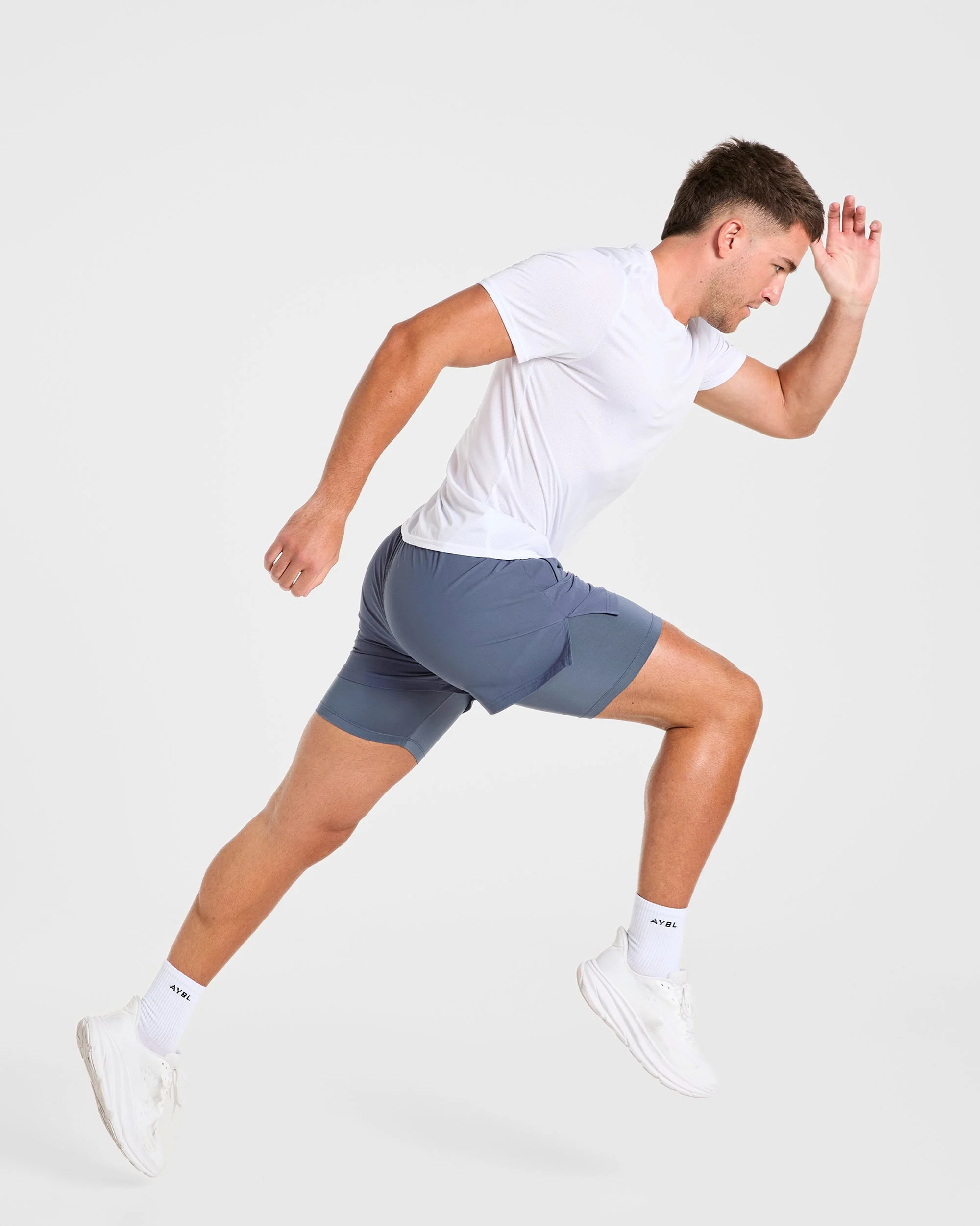 Signature 2 in 1 Shorts - Steel Blue - Image 7
