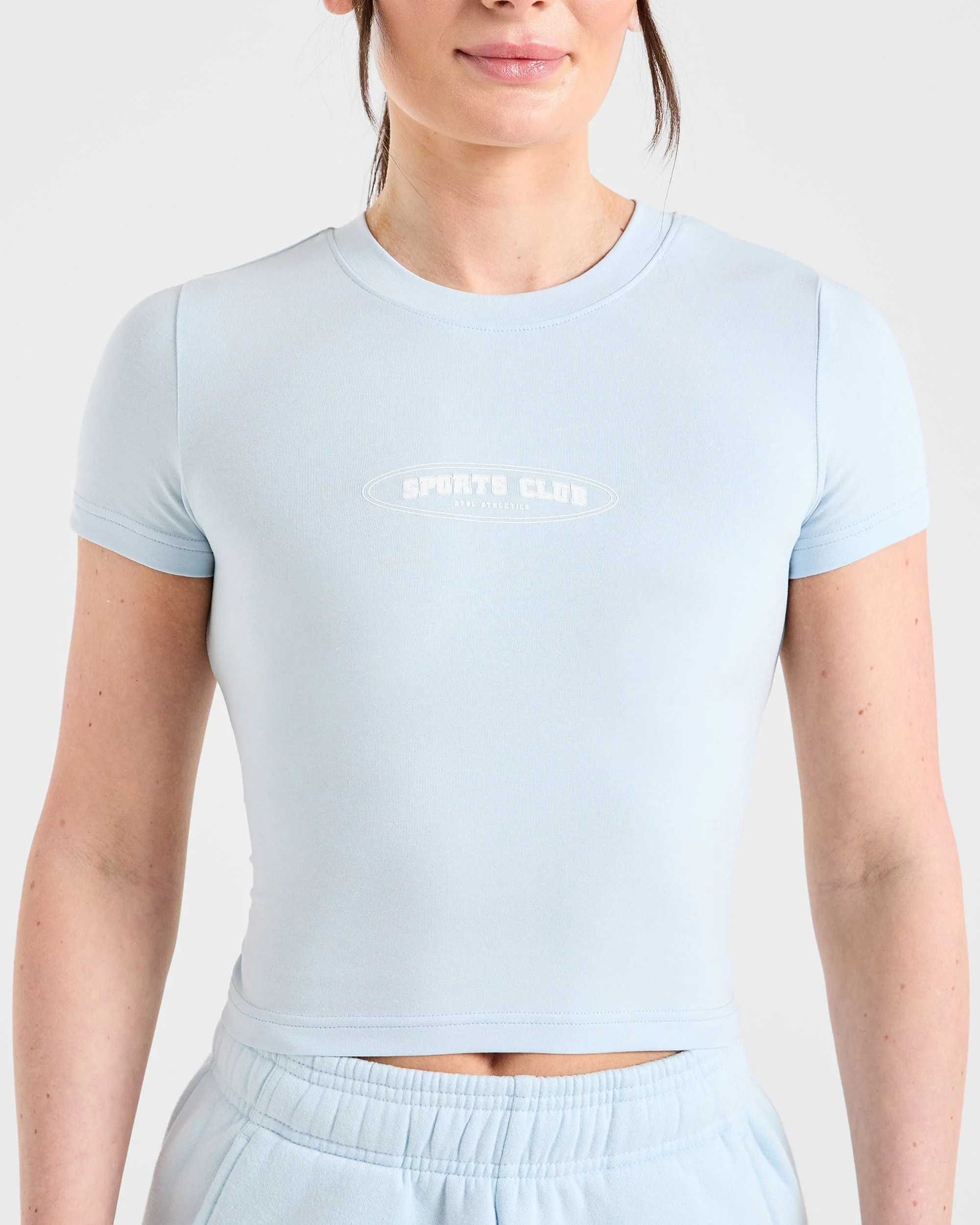 Sports Club Baby Tee - Baby Blue - Image 6