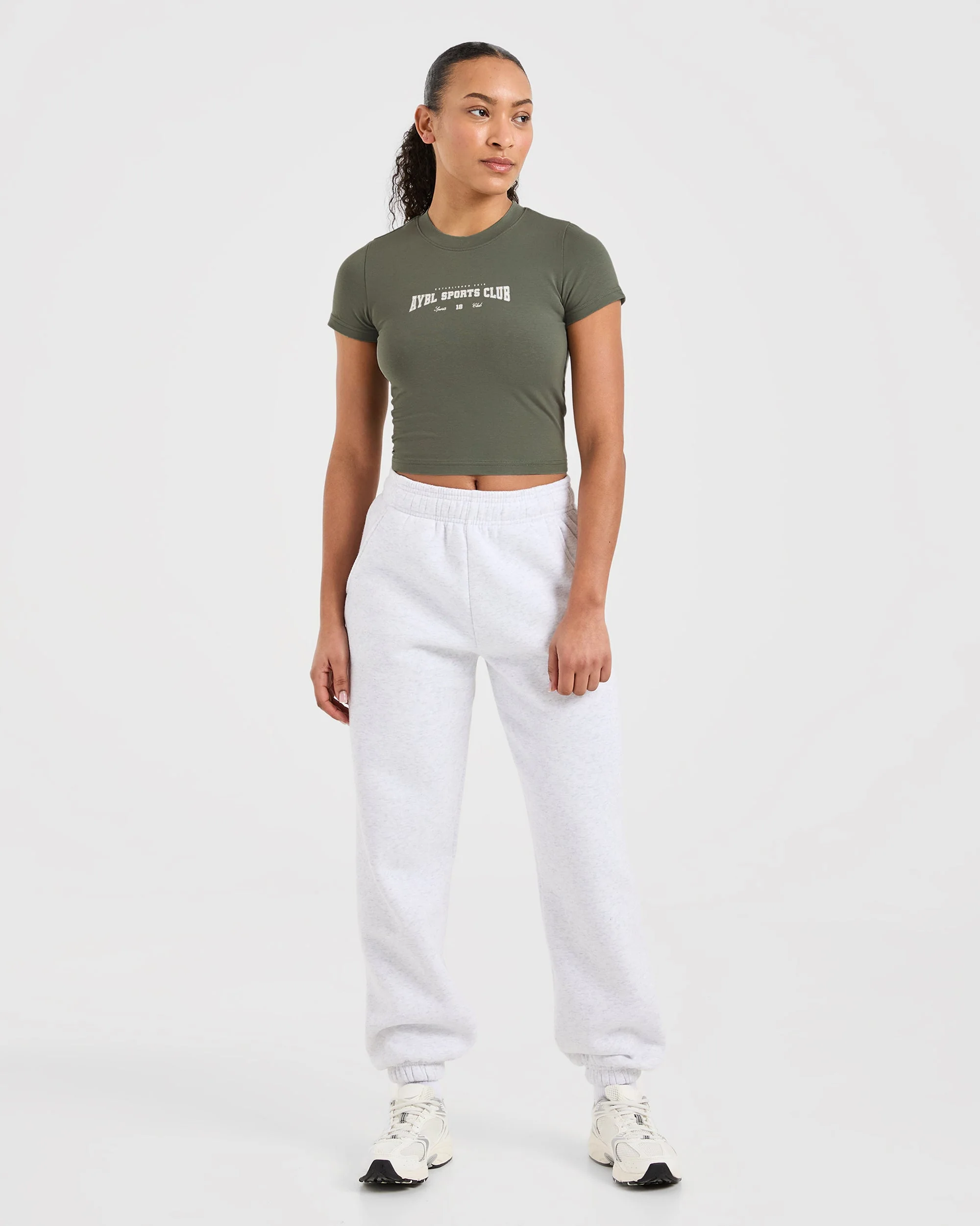 Sports Club Varsity Baby Tee - Forest Green - Image 3