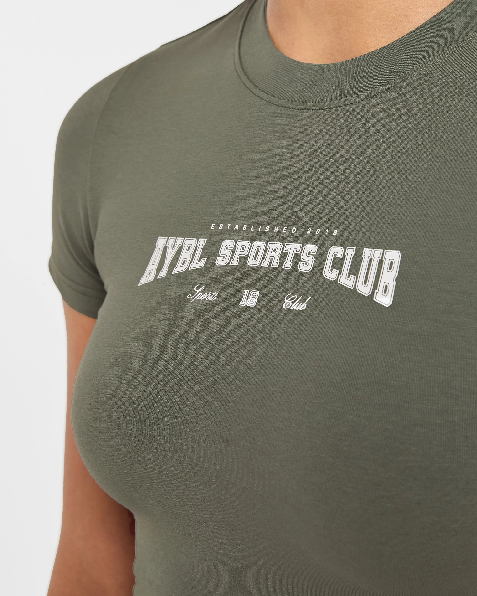 Sports Club Varsity Baby Tee - Forest Green - Image 6