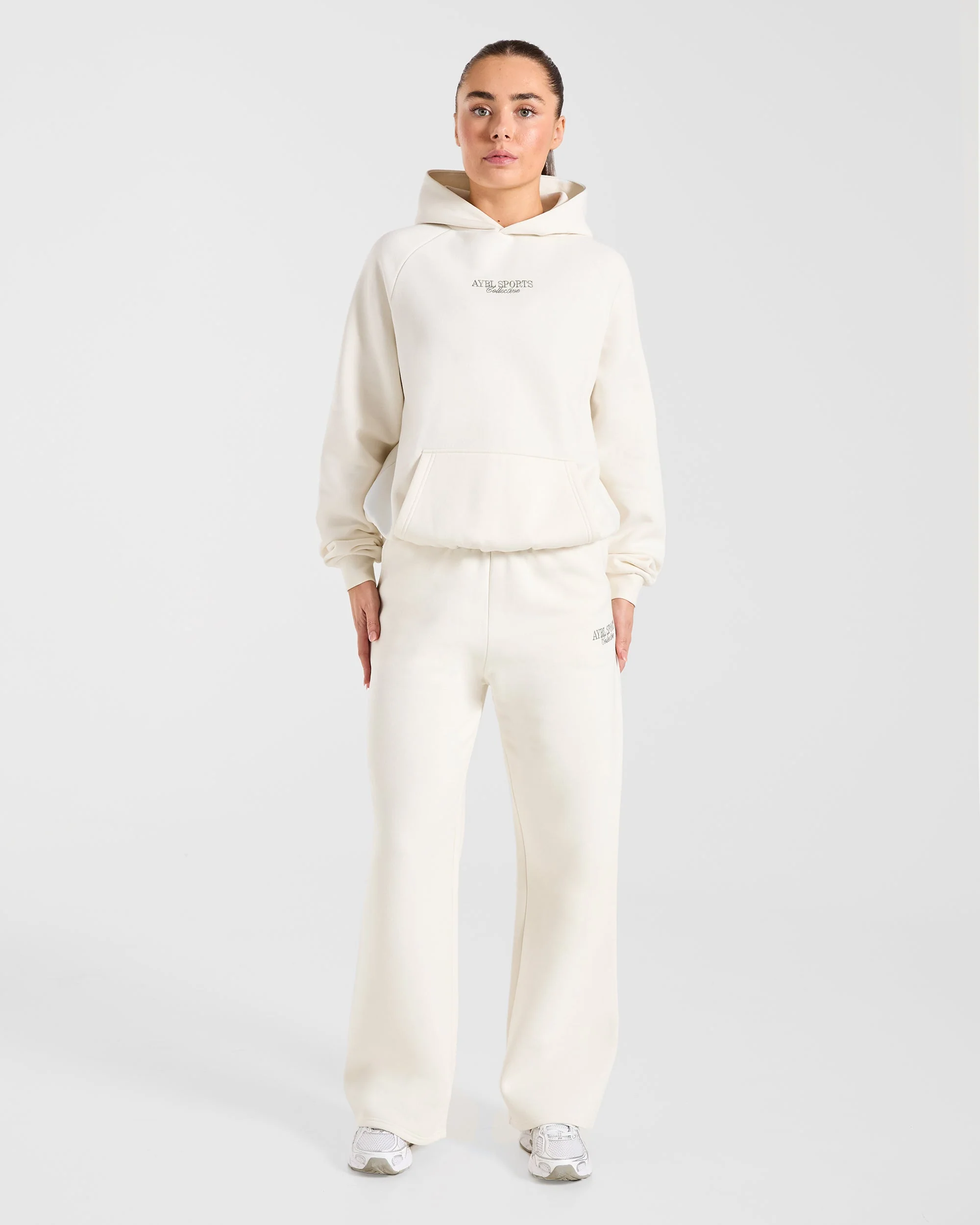 Sports Collective Oversized Hoodie - Off White/Green - Image 3