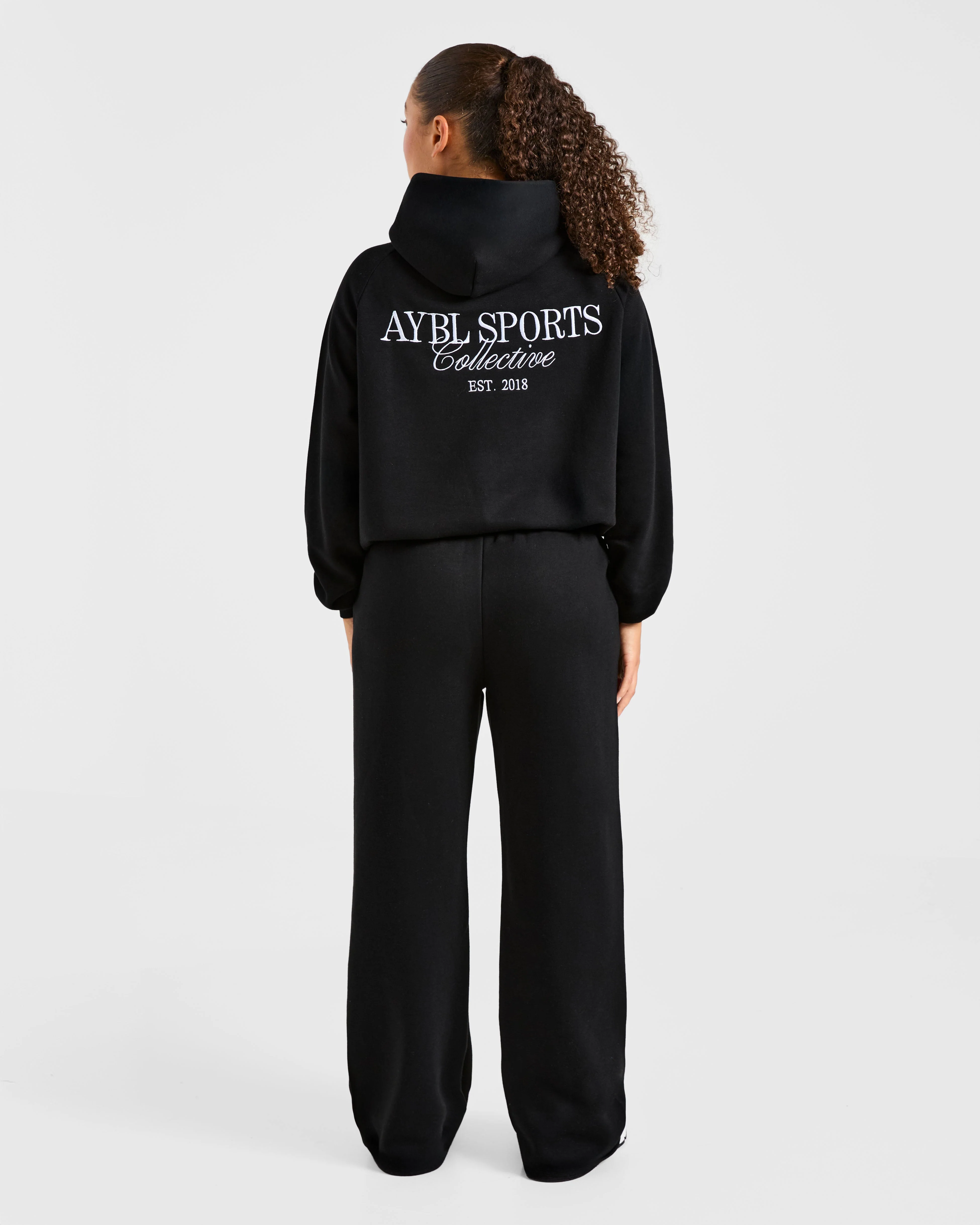 Sports Collective Oversized Straight Leg Joggers - Black - Image 4