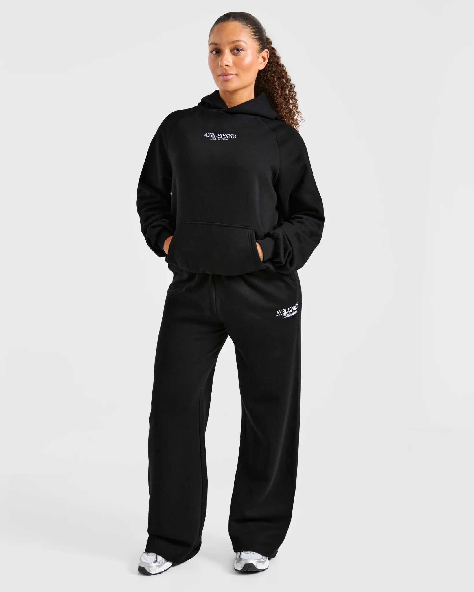 Sports Collective Oversized Straight Leg Joggers - Black - Image 8