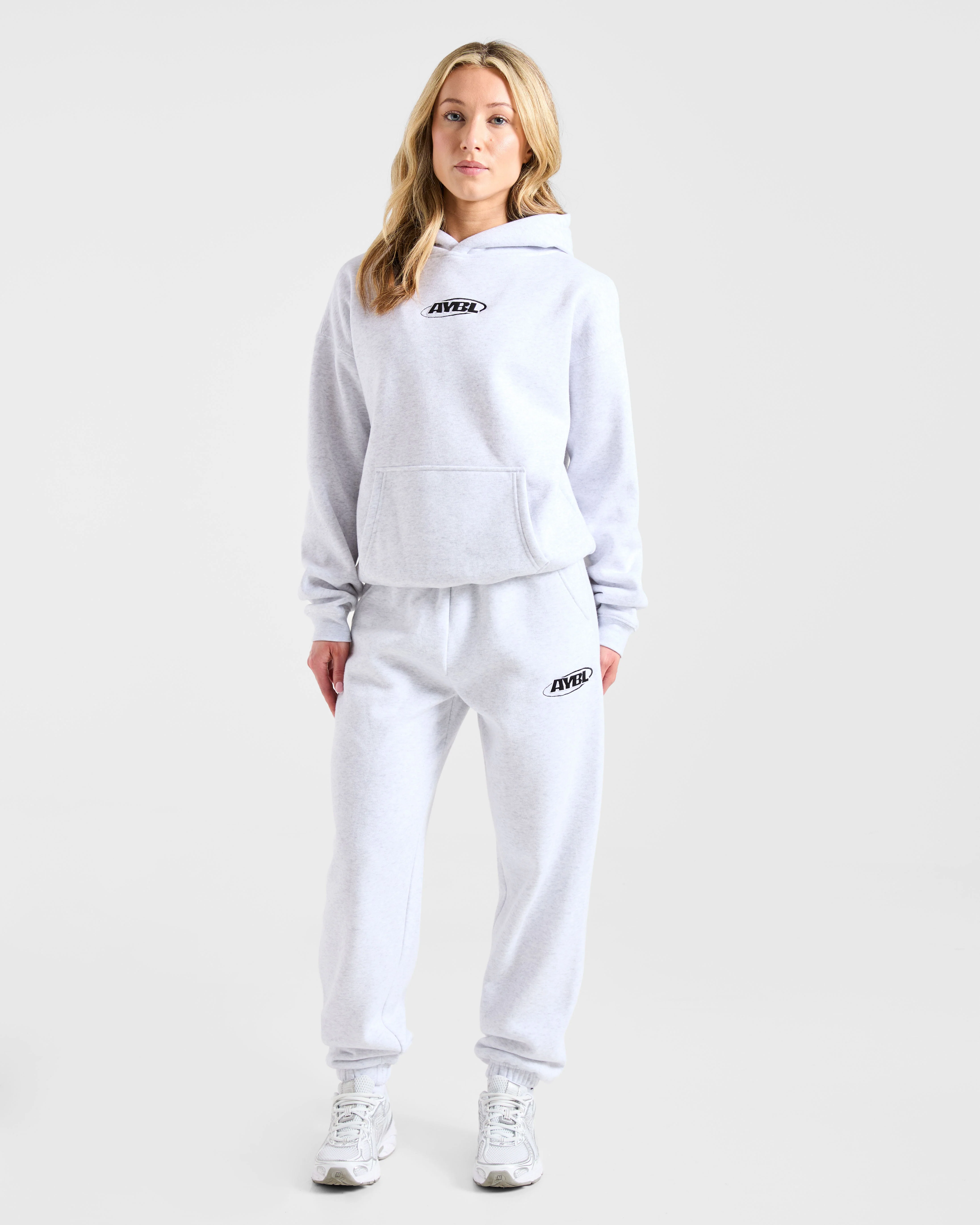 Sports Essentials Oversized Hoodie - Heather Grey/Black - Image 3