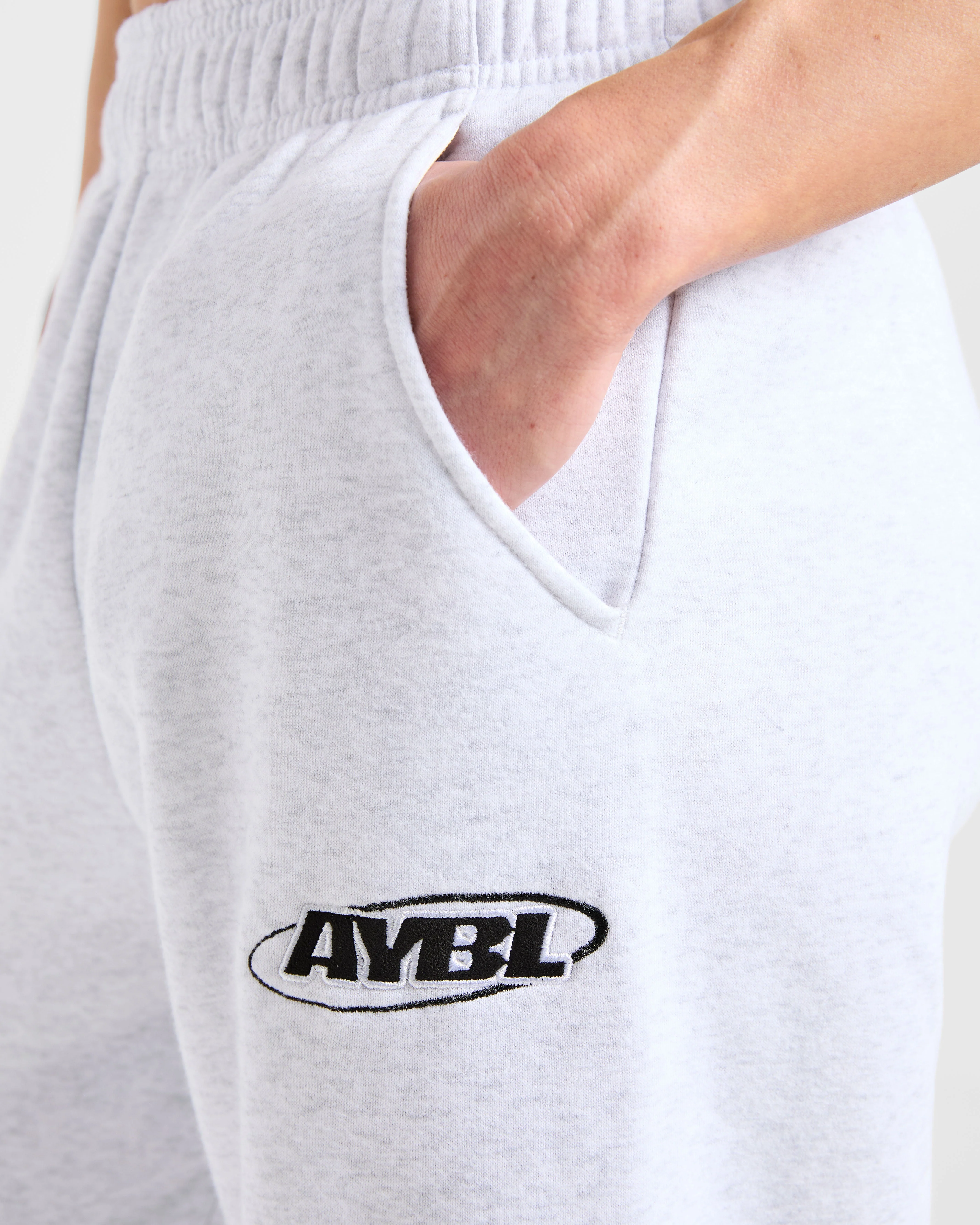 Sports Essentials Oversized Joggers - Heather Grey/Black - Image 5