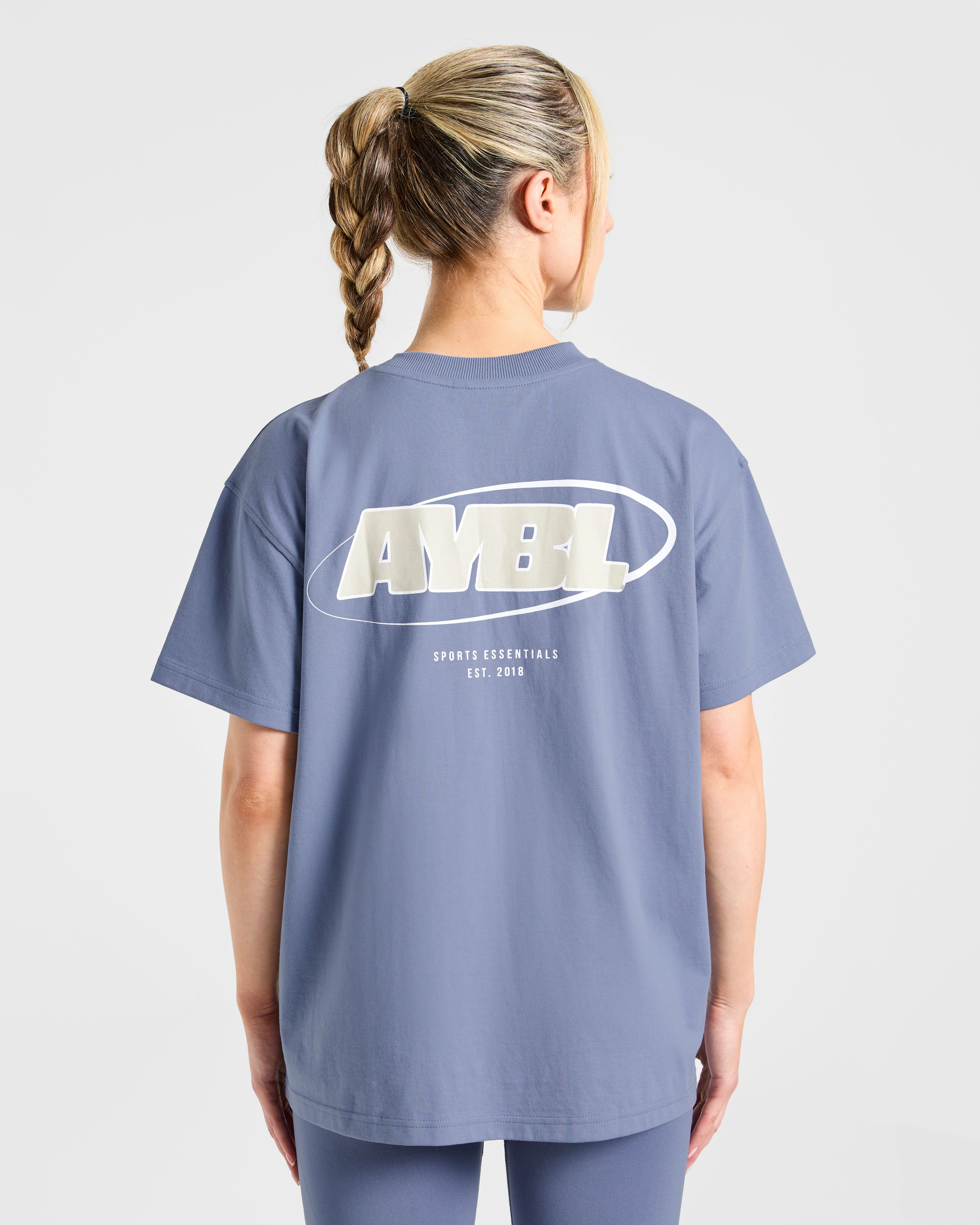 Sports Essentials Oversized T Shirt - Slate Blue