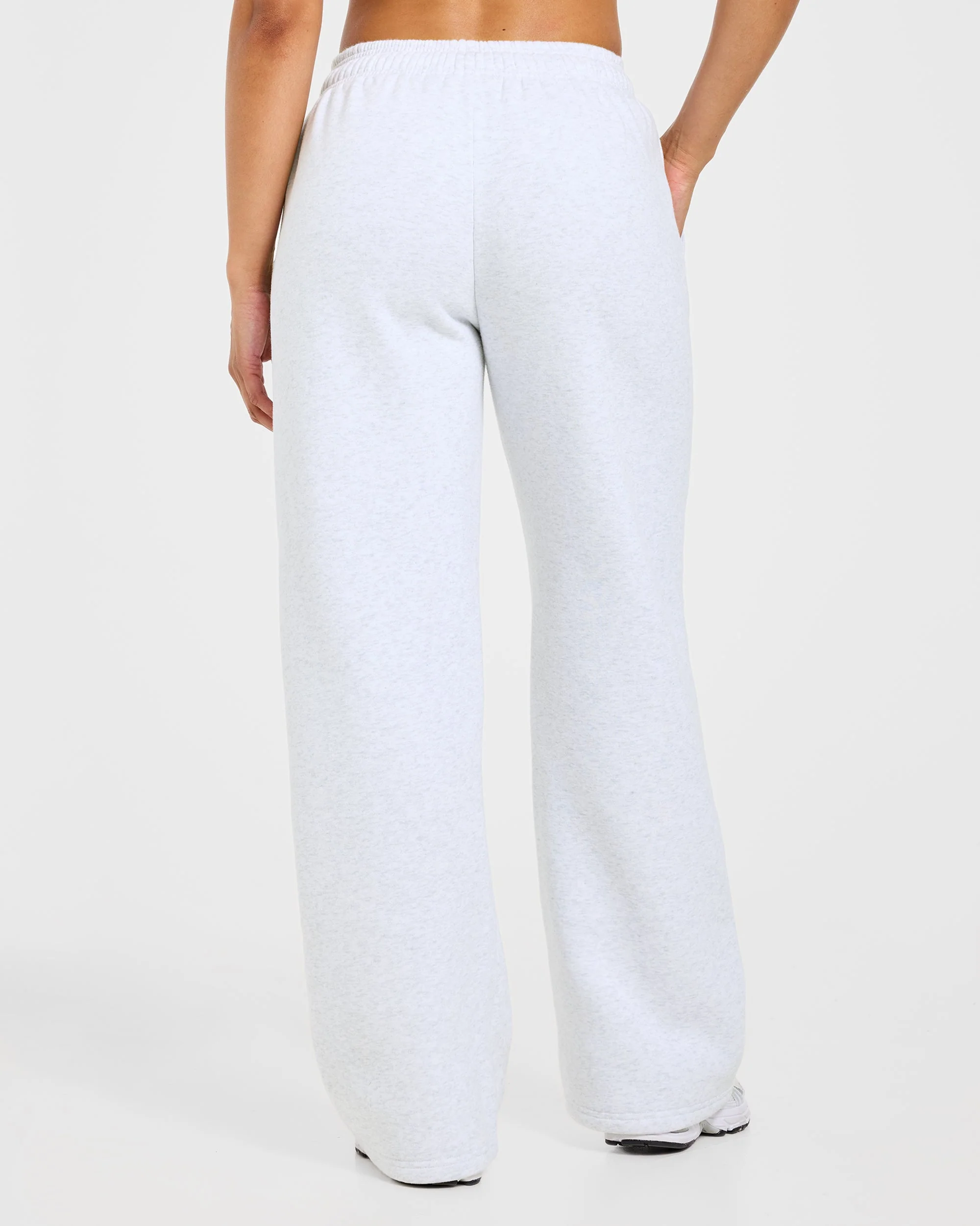 Sports Society Oversized Straight Leg Joggers - Heather Grey - Image 2