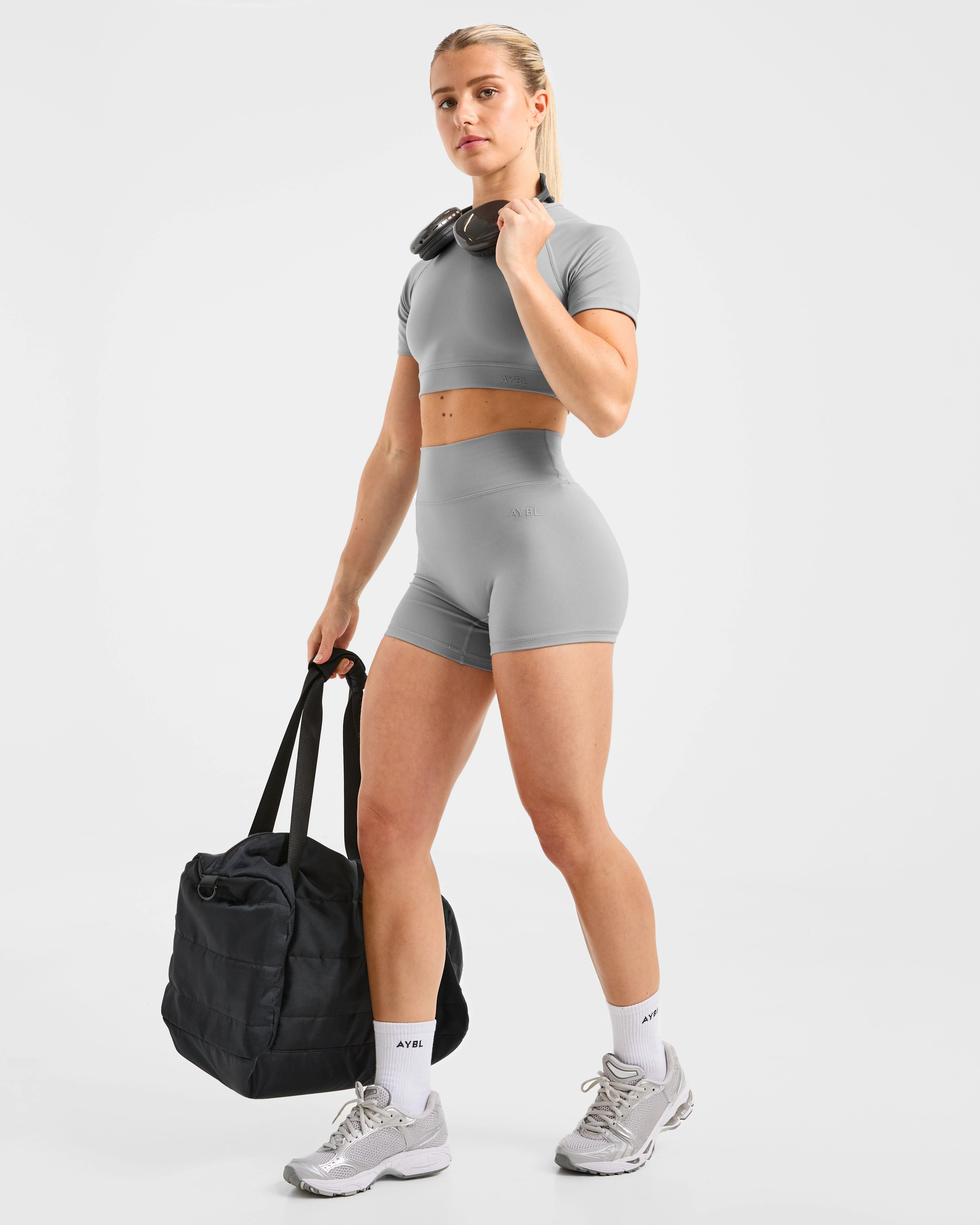 Staple Crop Top - Grey - Image 7