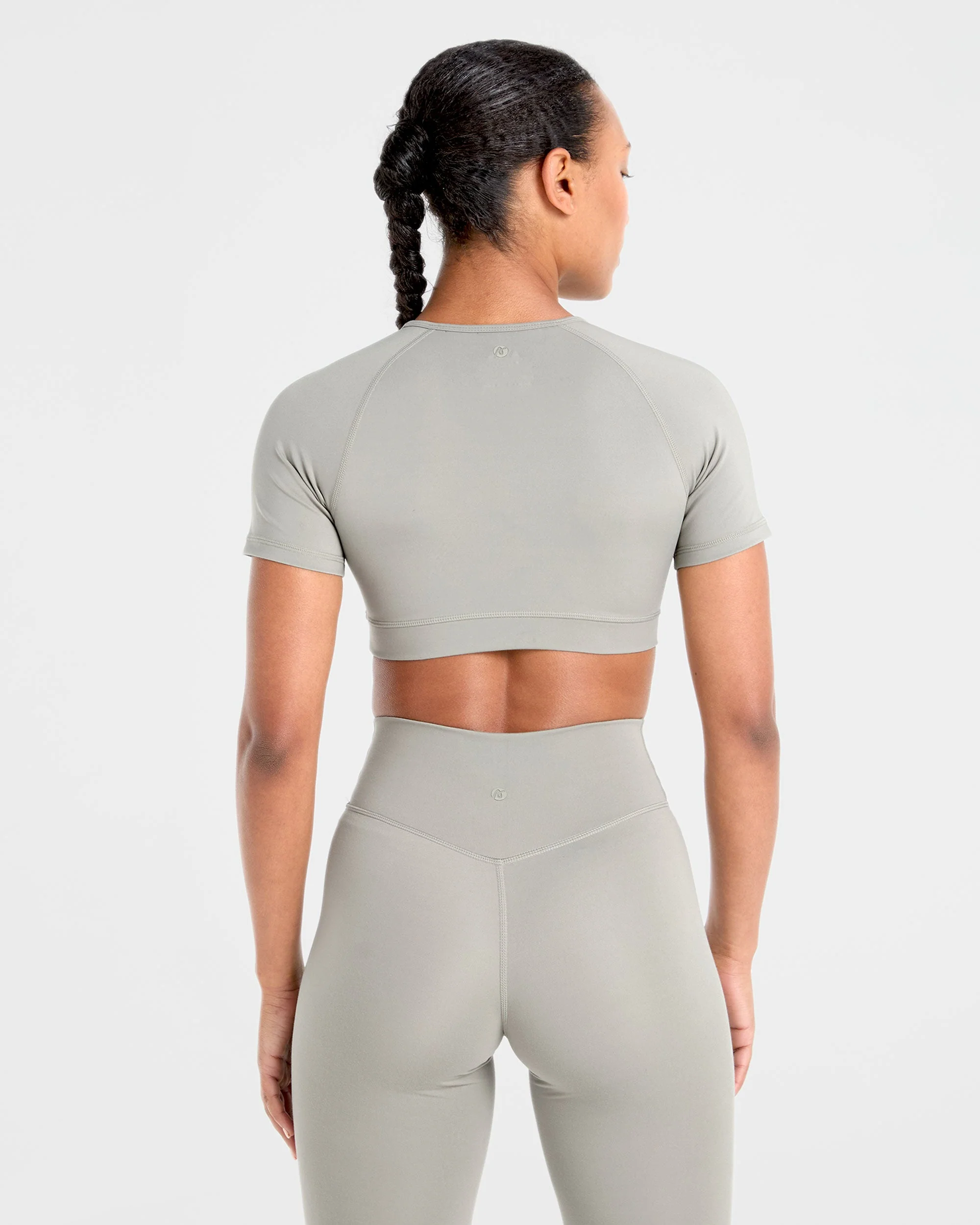 Staple Crop Top - Washed Olive - Image 2