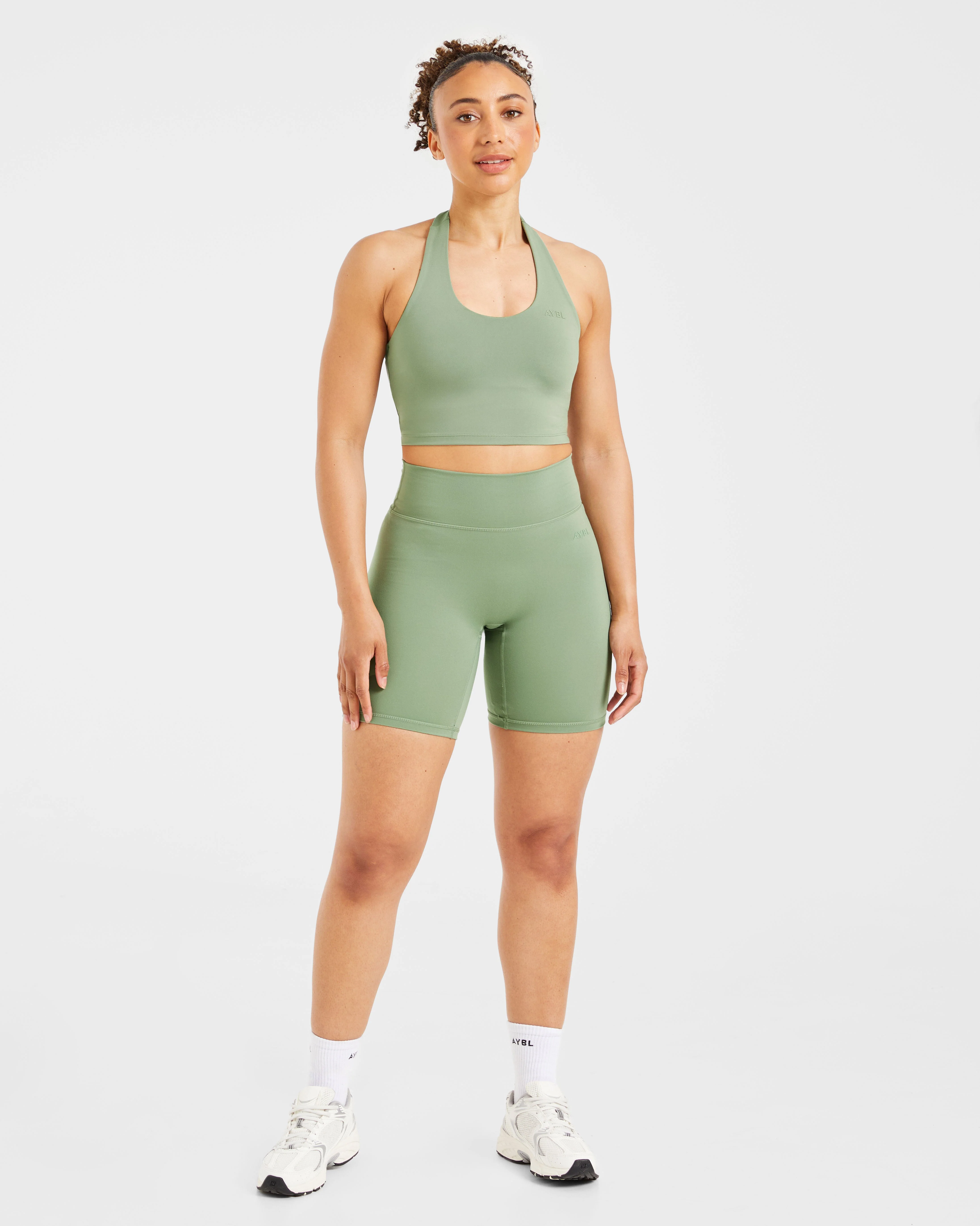 Staple Cycling Shorts - Olive Green - Image 3
